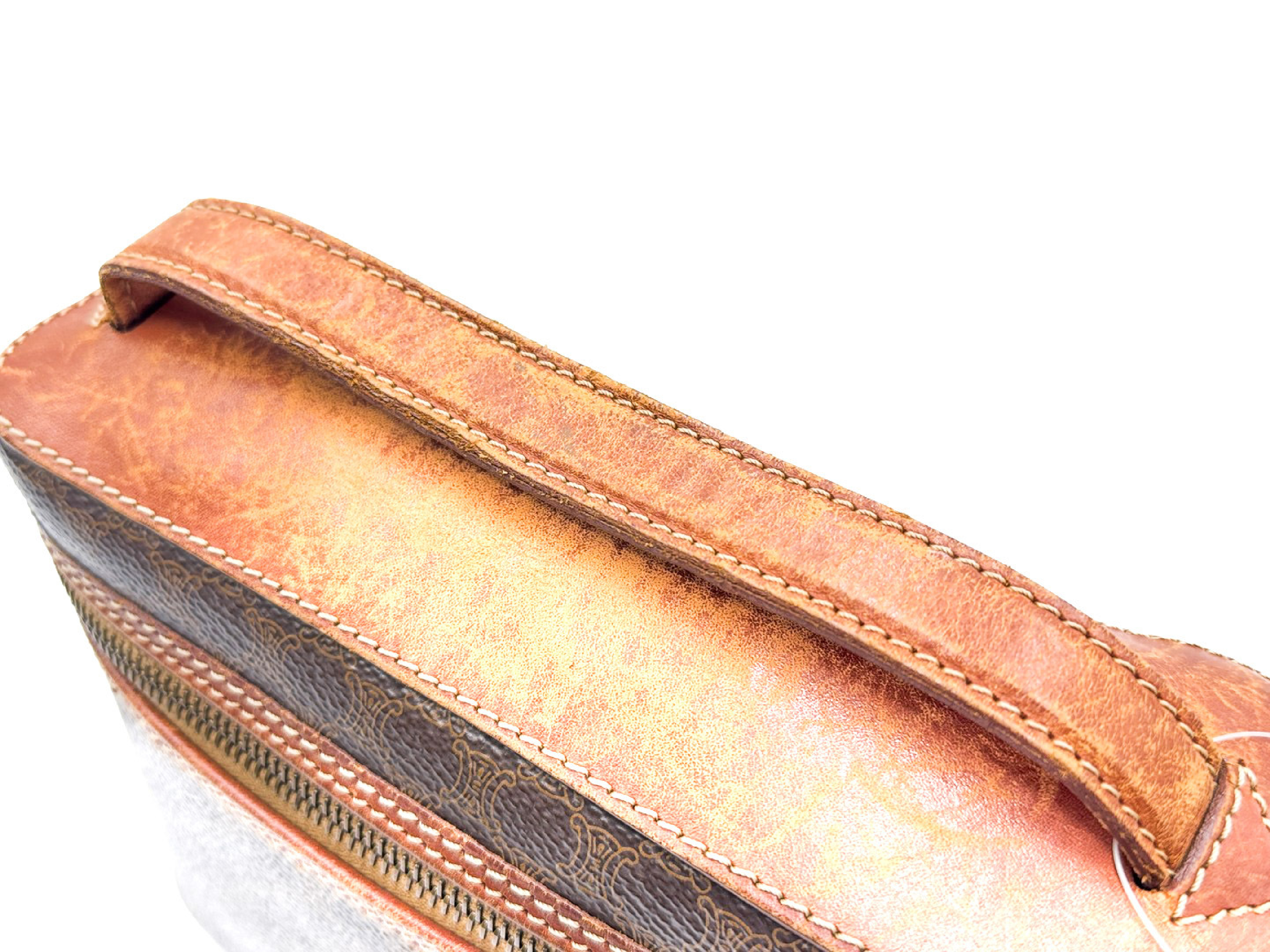 Macadam pattern gold hardware leather vanity handbag — view 8