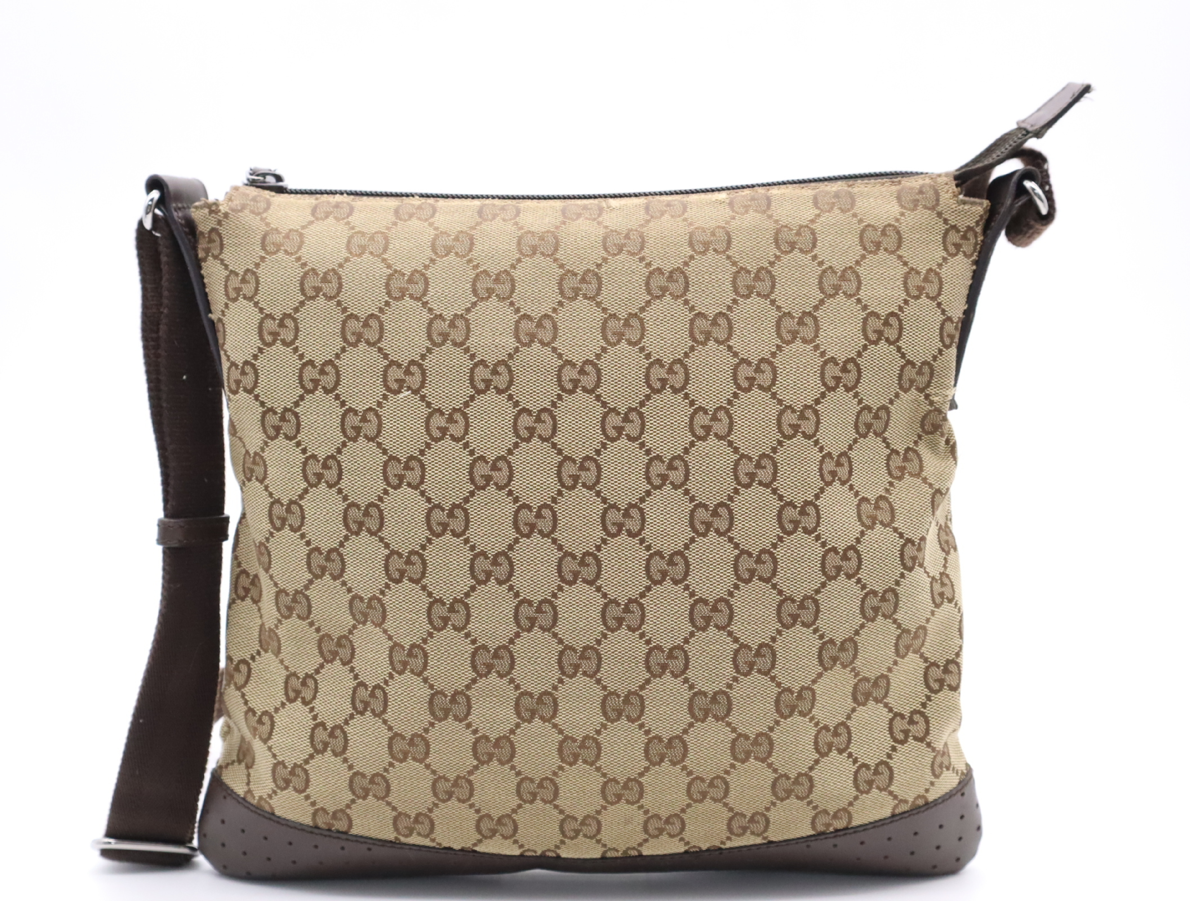 145857GG Canvas Shoulder Bag Brown Shoulder Bag — view 2