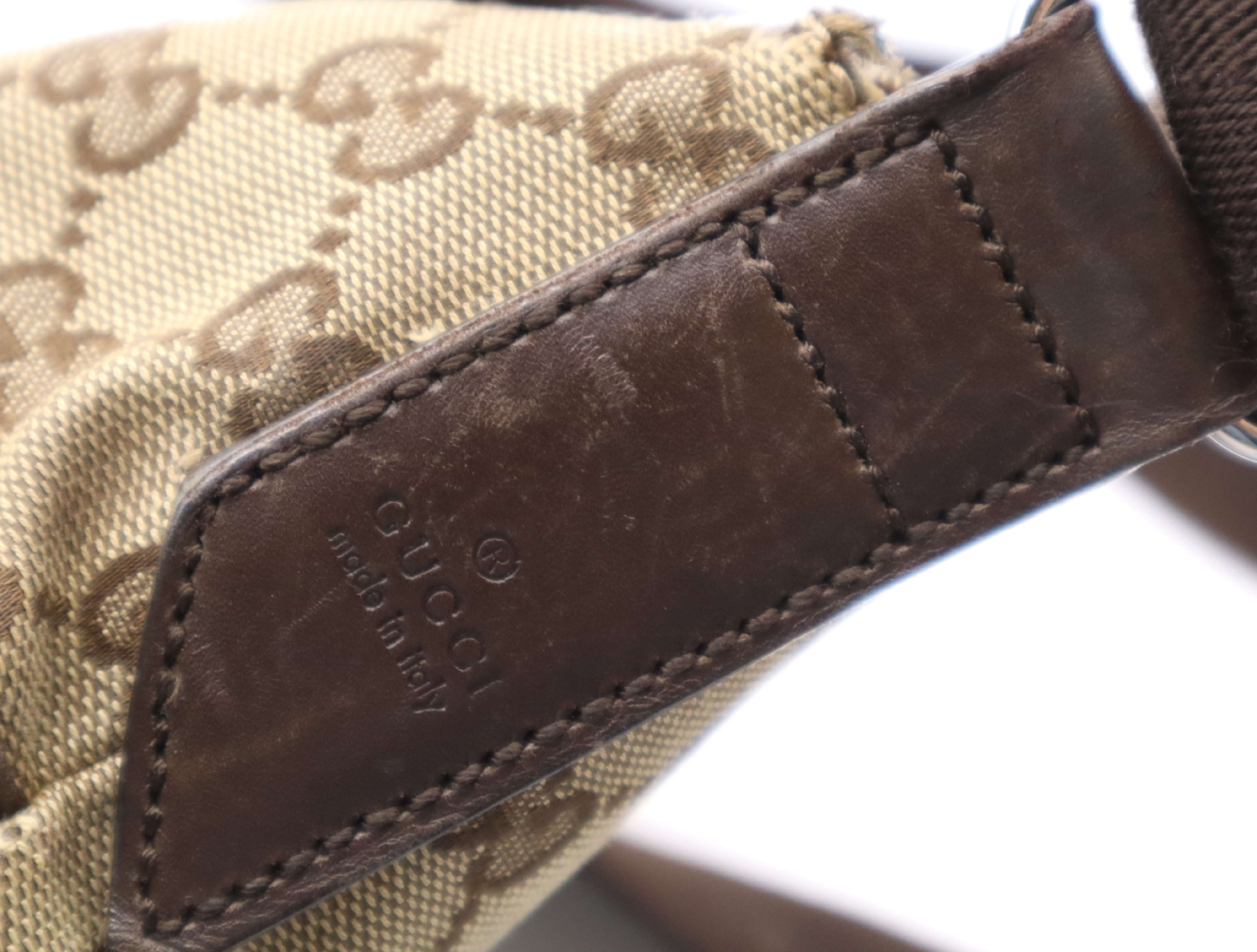 145857GG Canvas Shoulder Bag Brown Shoulder Bag — view 11