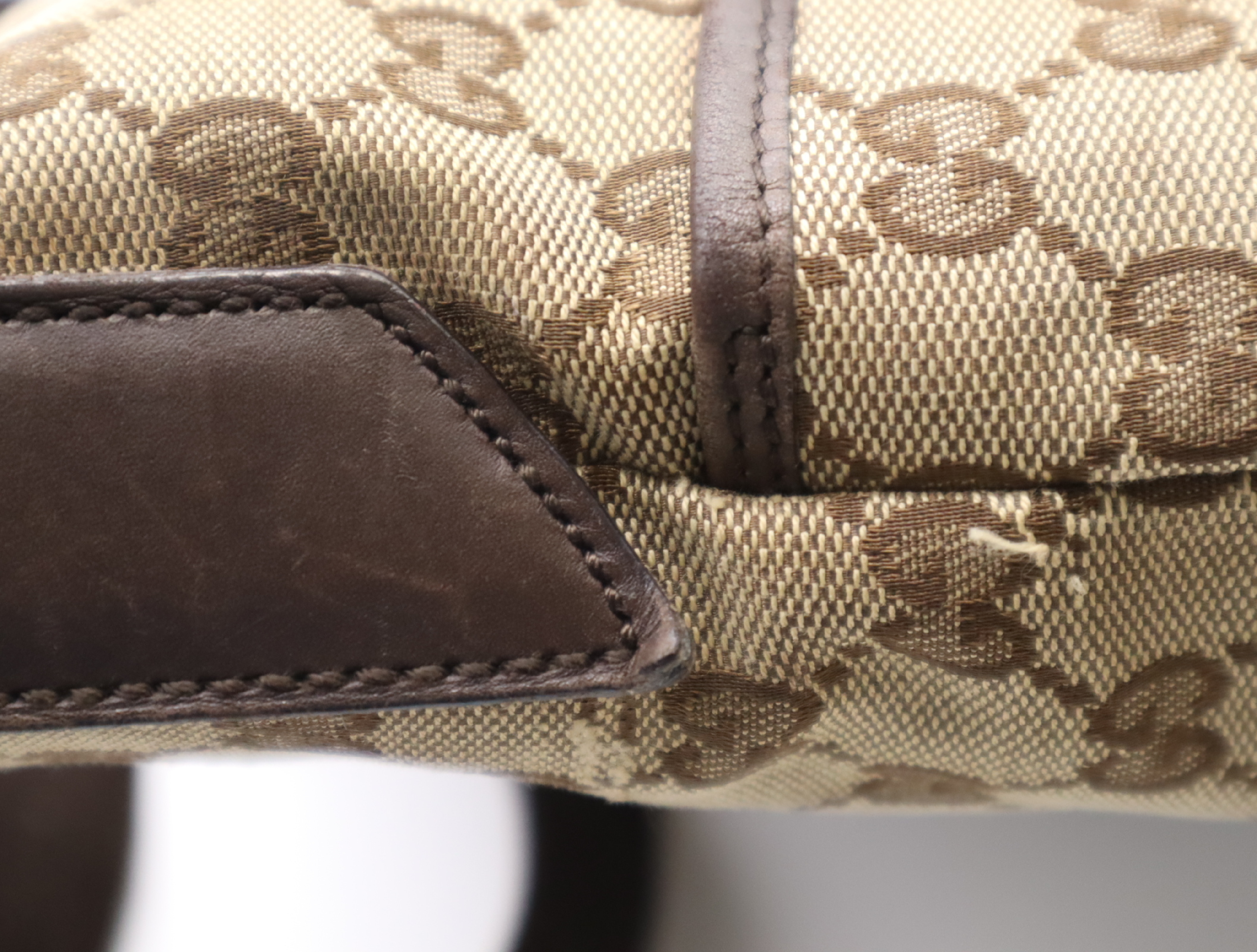 145857GG Canvas Shoulder Bag Brown Shoulder Bag — view 12