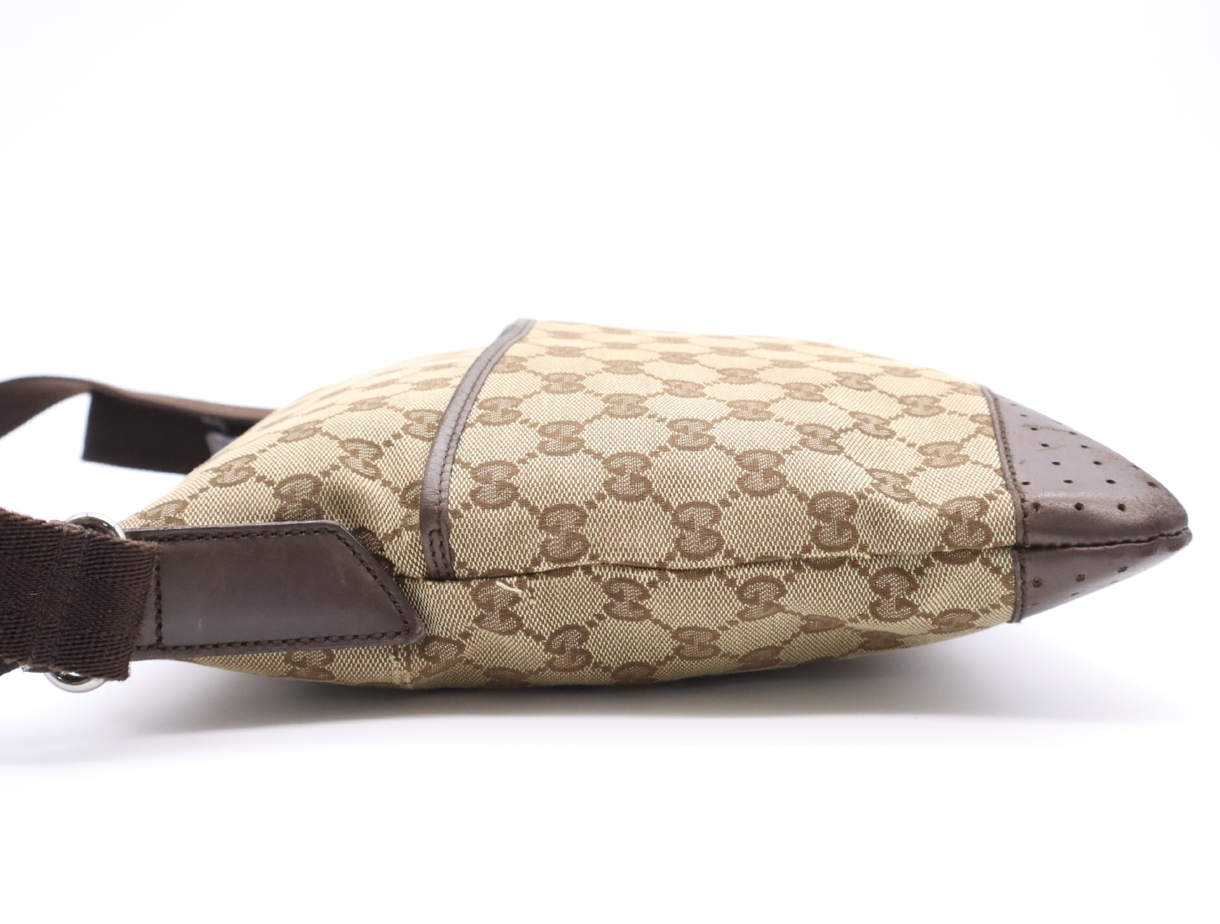 145857GG Canvas Shoulder Bag Brown Shoulder Bag — view 3