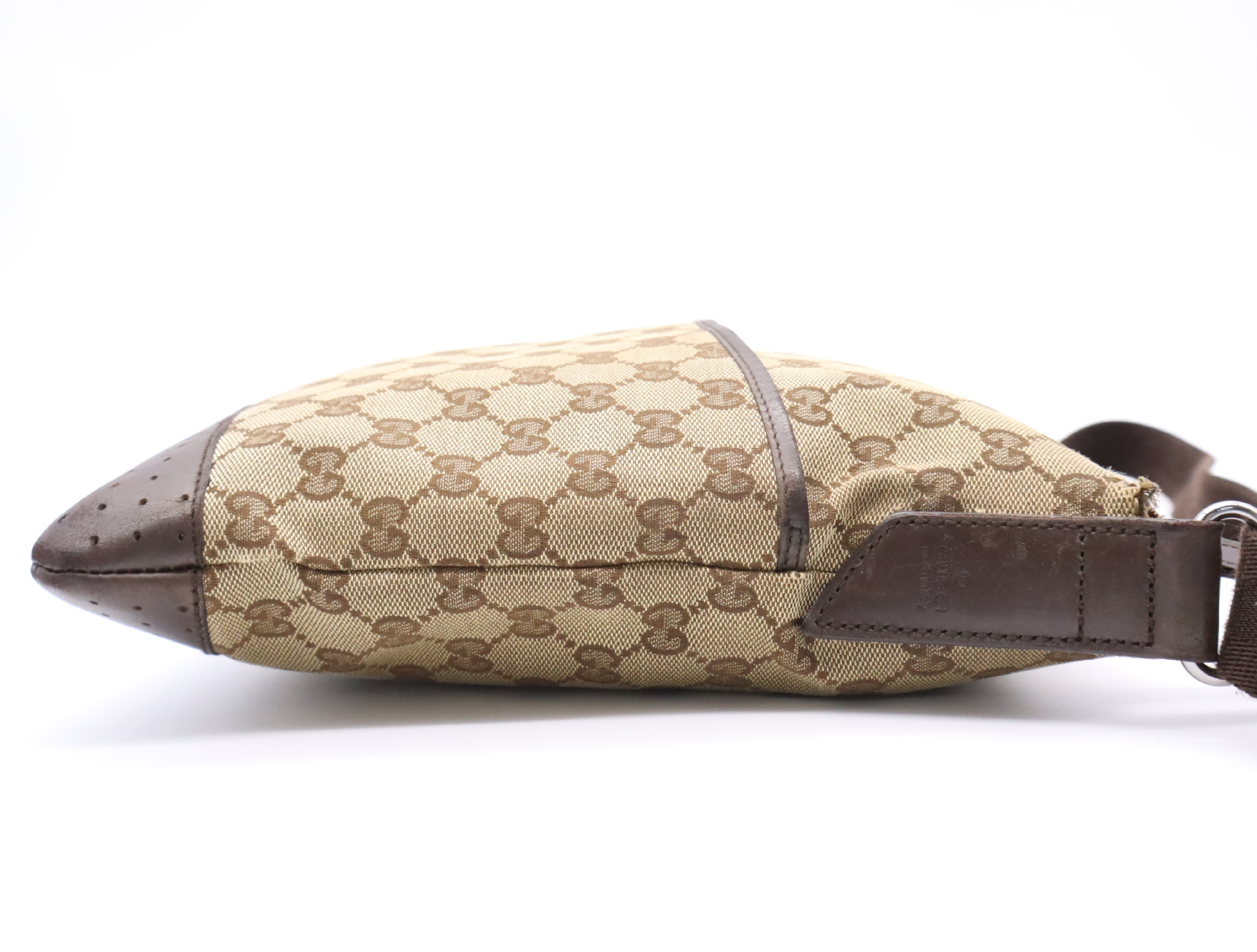 145857GG Canvas Shoulder Bag Brown Shoulder Bag — view 5