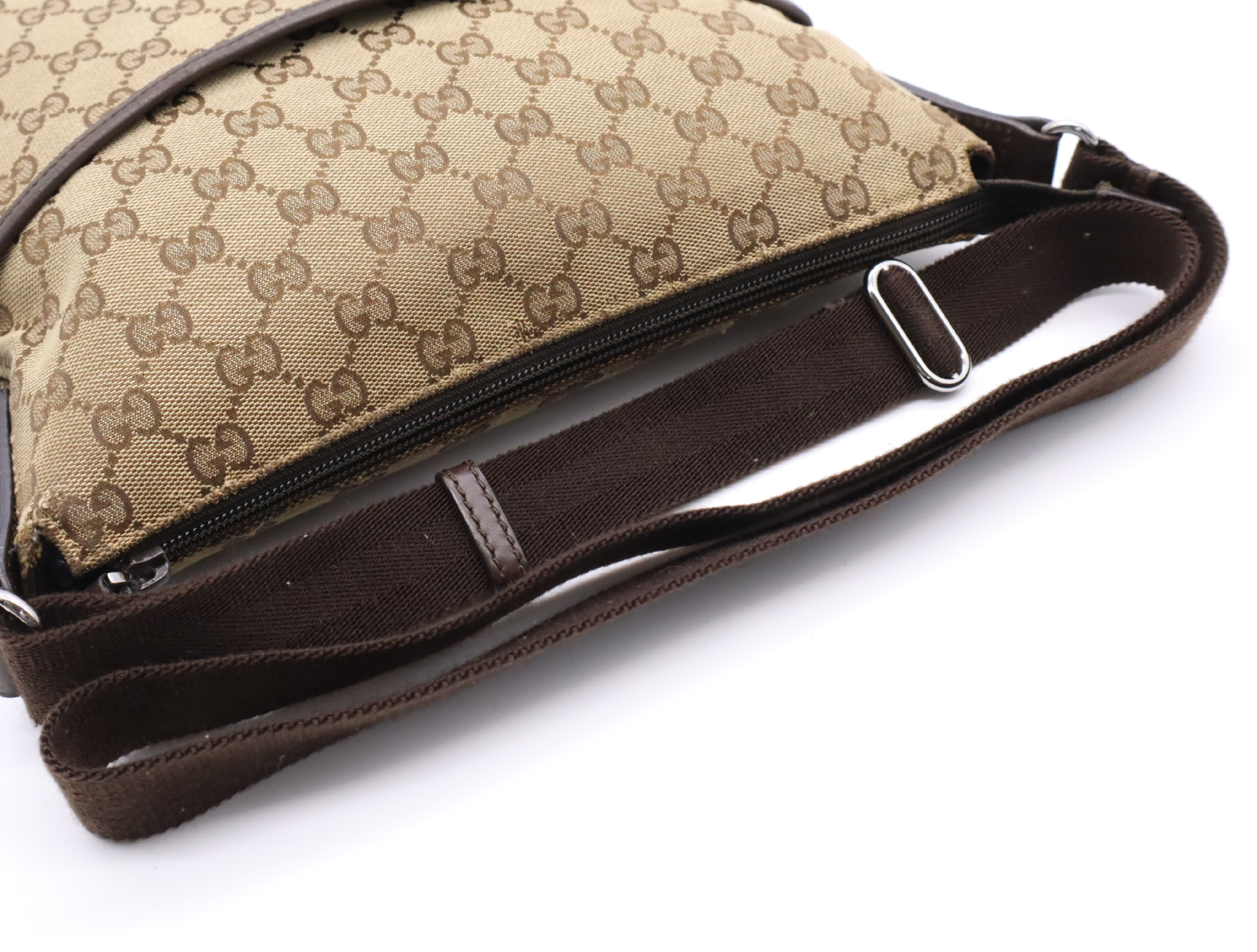 145857GG Canvas Shoulder Bag Brown Shoulder Bag — view 10