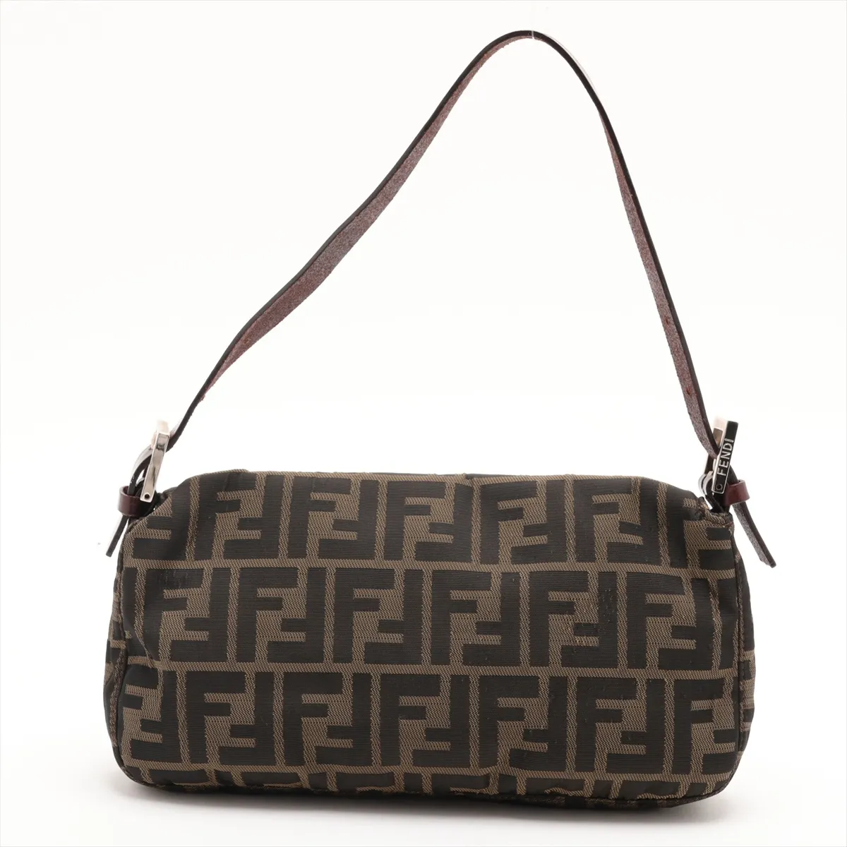 Zucca Mamma Bucket Canvas x Leather Shoulder Bag, Brown — view 2