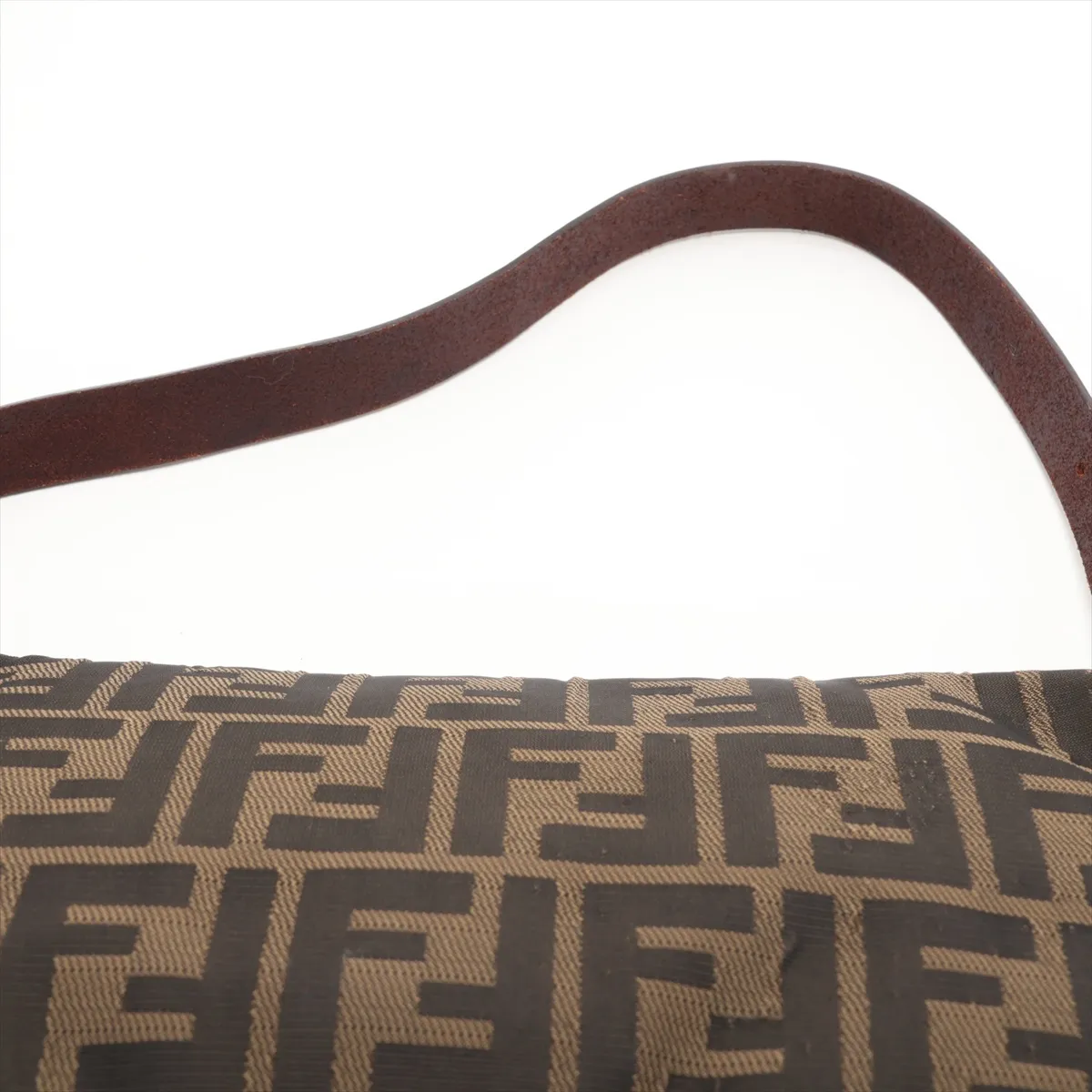 Zucca Mamma Bucket Canvas x Leather Shoulder Bag, Brown — view 6