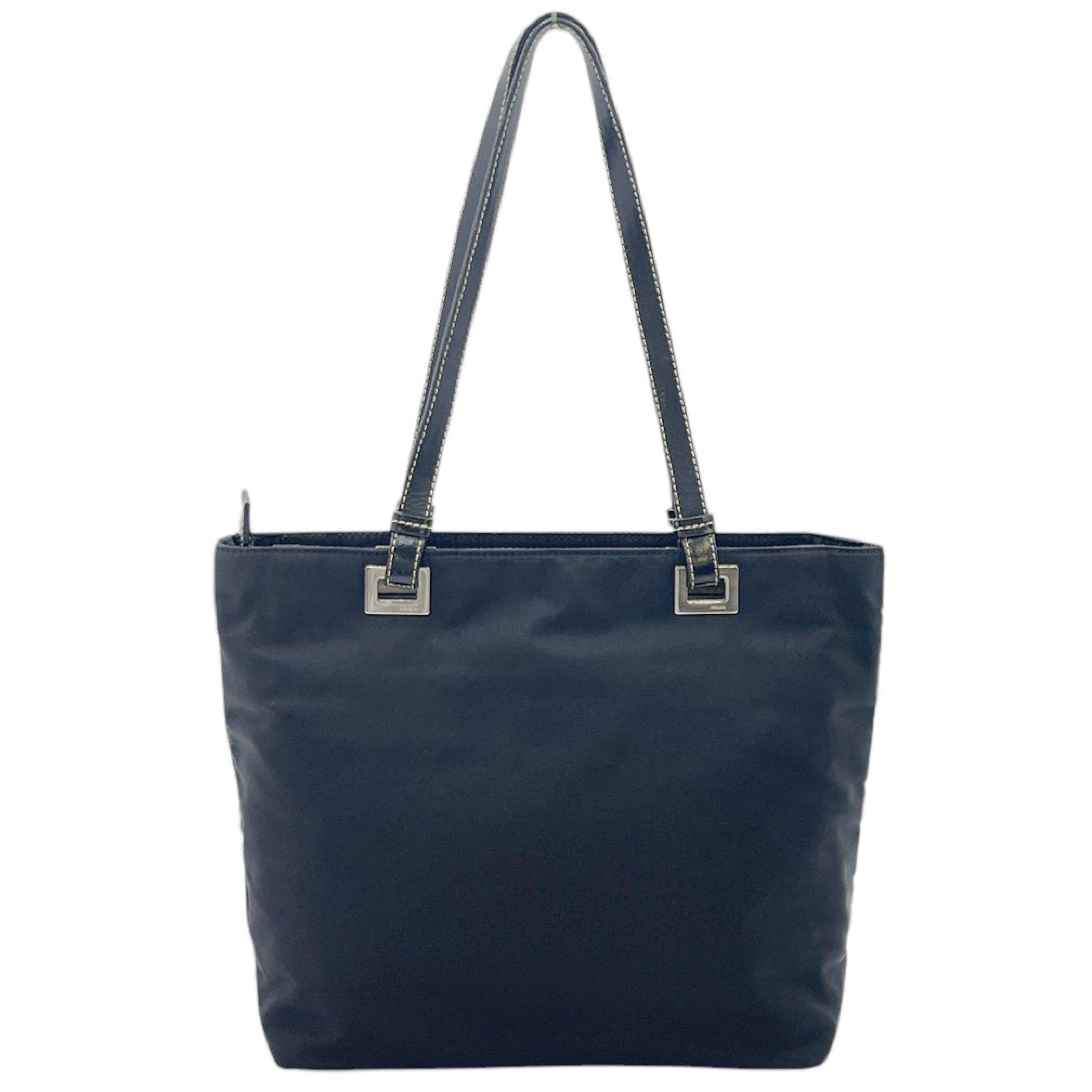 Tote Bag for Women, Zippered Shoulder Bag, Nylon, BR1166, Black Shoulder Bag — view 14