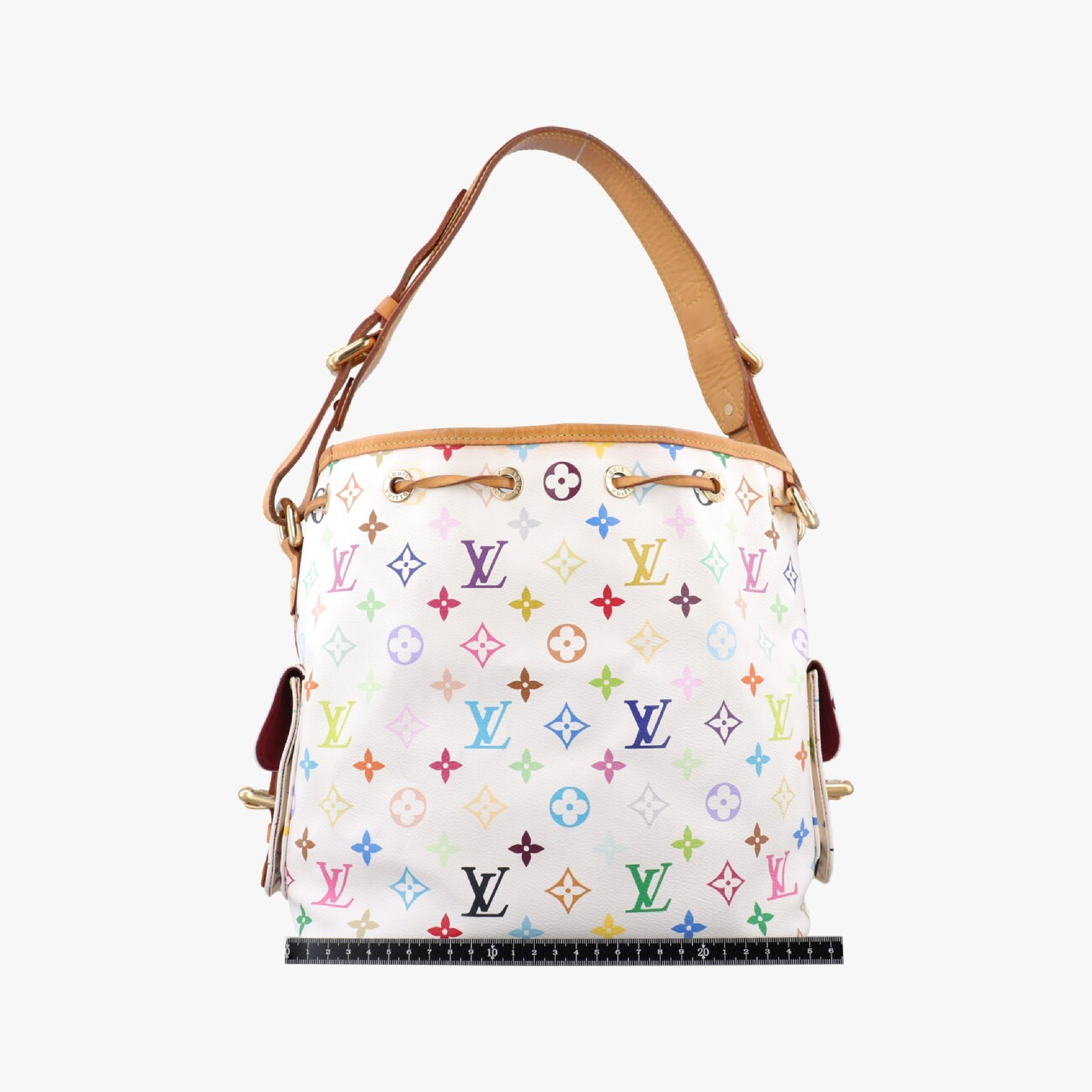 Petit Noé Blanc Monogram Multicolor M42229 (Serial Number Unknown) Shoulder Bag — view 2