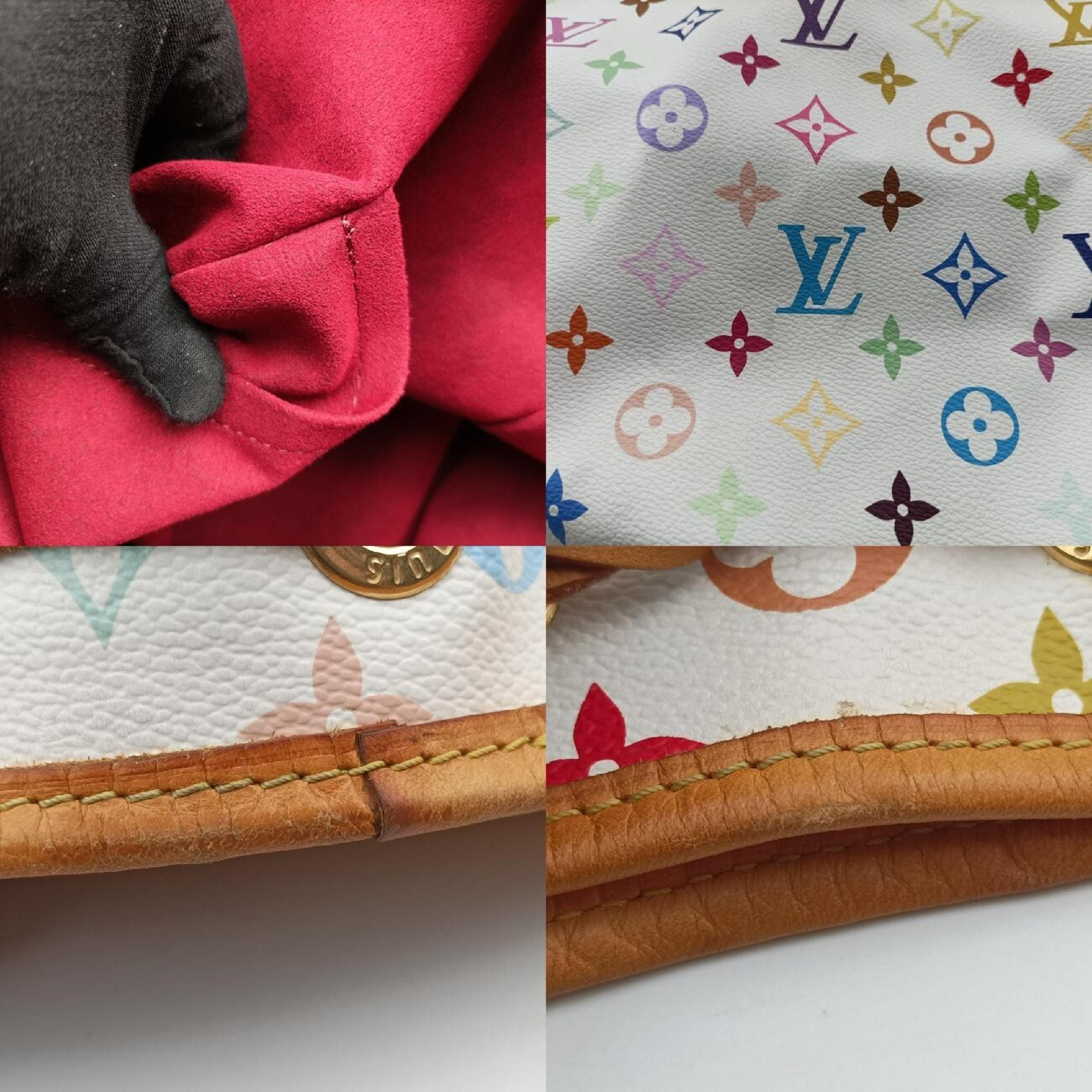 Petit Noé Blanc Monogram Multicolor M42229 (Serial Number Unknown) Shoulder Bag — view 8