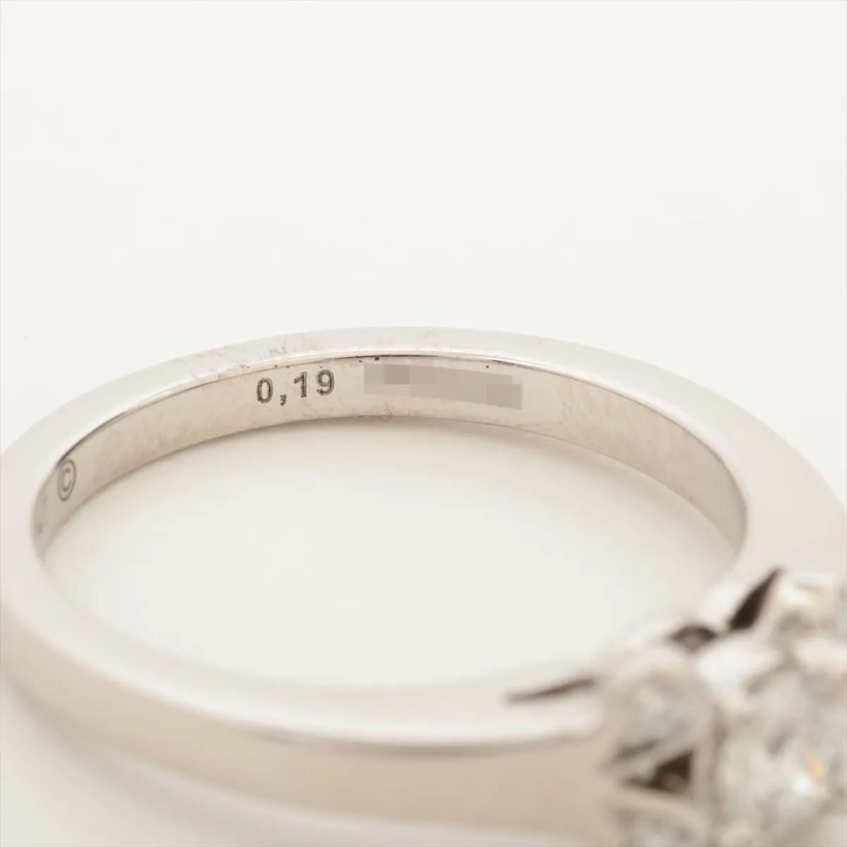 Ballerina Diamond Ring Pt950 4.4g 0.19 D VVS1 EX NONE 47 VM2639 Hole GIA Published in 2012 — view 4