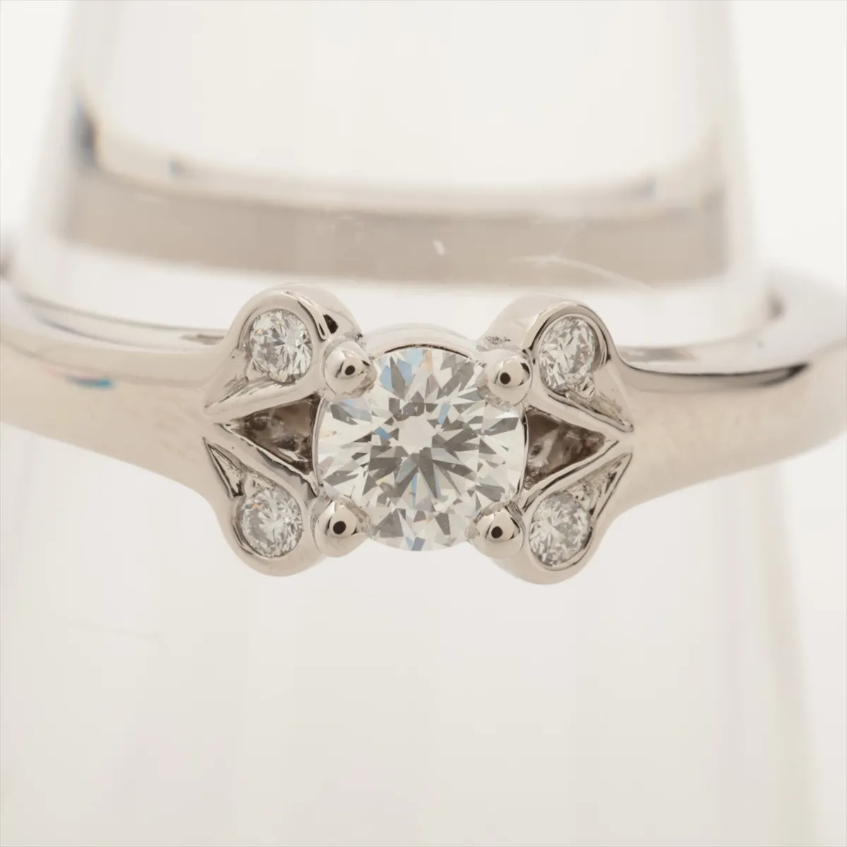 Ballerina Diamond Ring Pt950 4.4g 0.19 D VVS1 EX NONE 47 VM2639 Hole GIA Published in 2012 — view 5