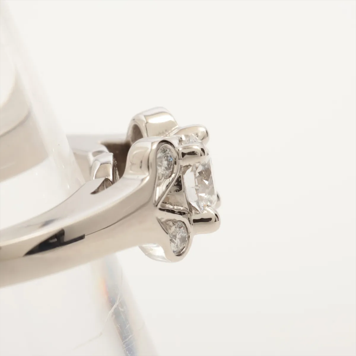 Ballerina Diamond Ring Pt950 4.4g 0.19 D VVS1 EX NONE 47 VM2639 Hole GIA Published in 2012 — view 6