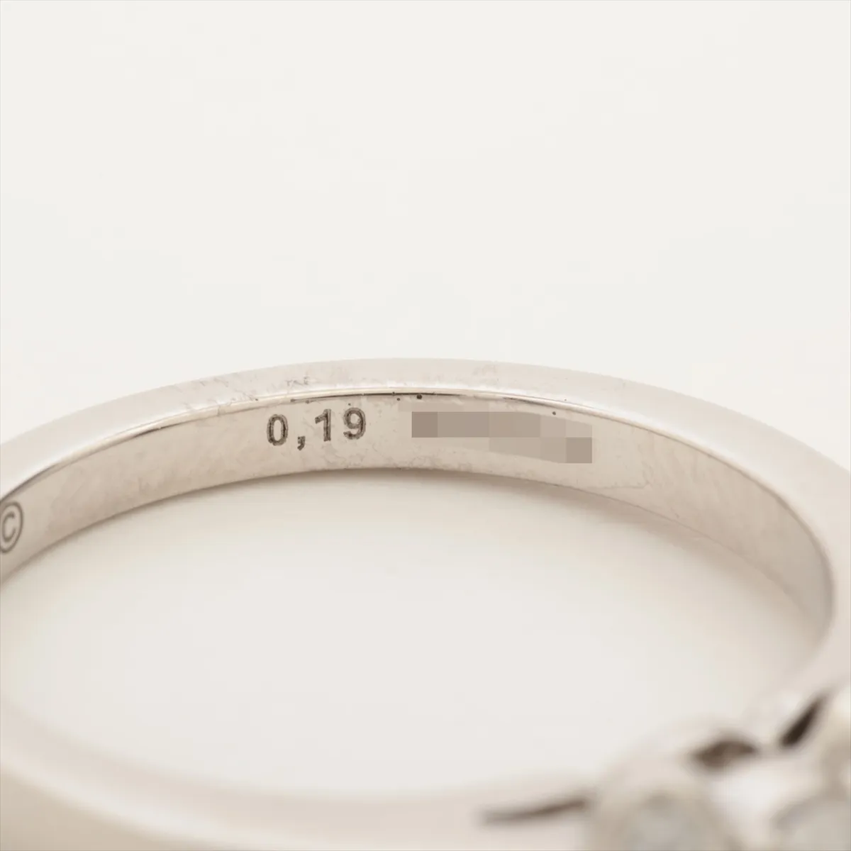 Ballerina Diamond Ring Pt950 4.4g 0.19 D VVS1 EX NONE 47 VM2639 Hole GIA Published in 2012 — view 7