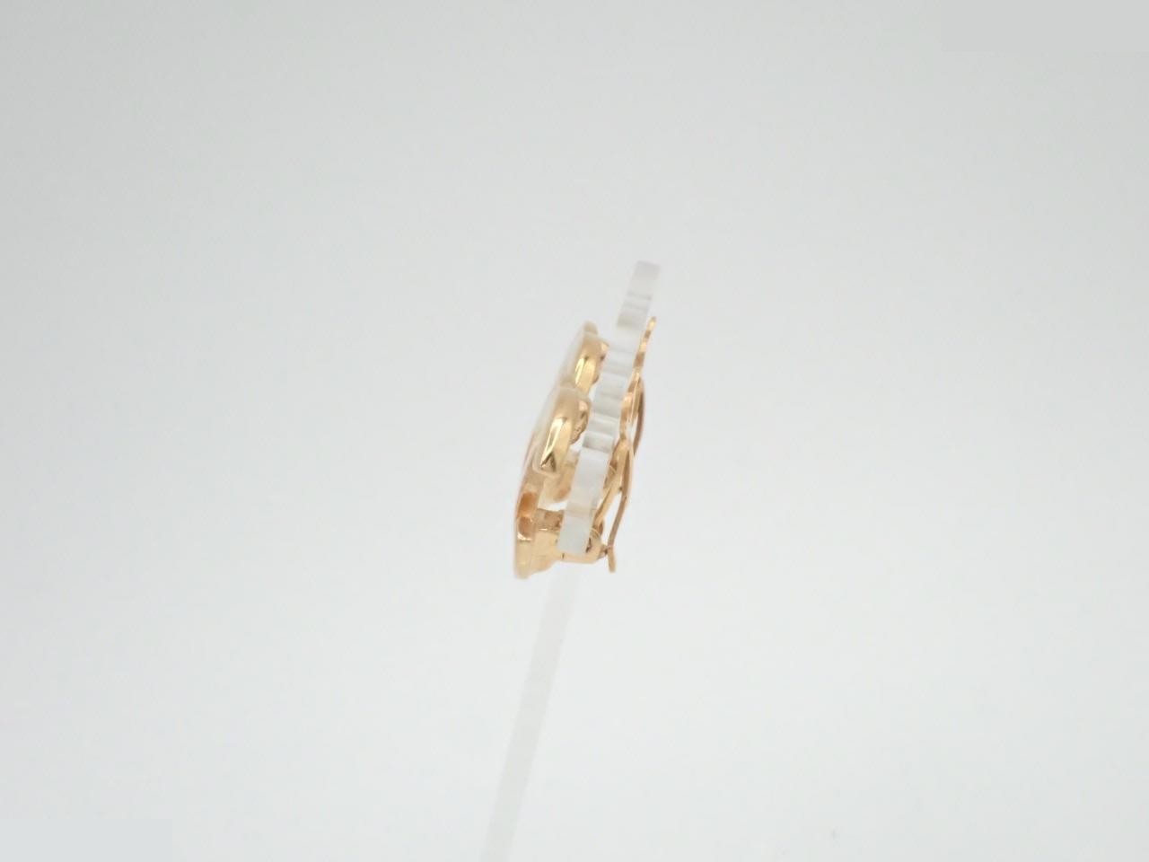 earrings, model 02P, Coco Mark design, gold, 2.3 cm wide. — view 3