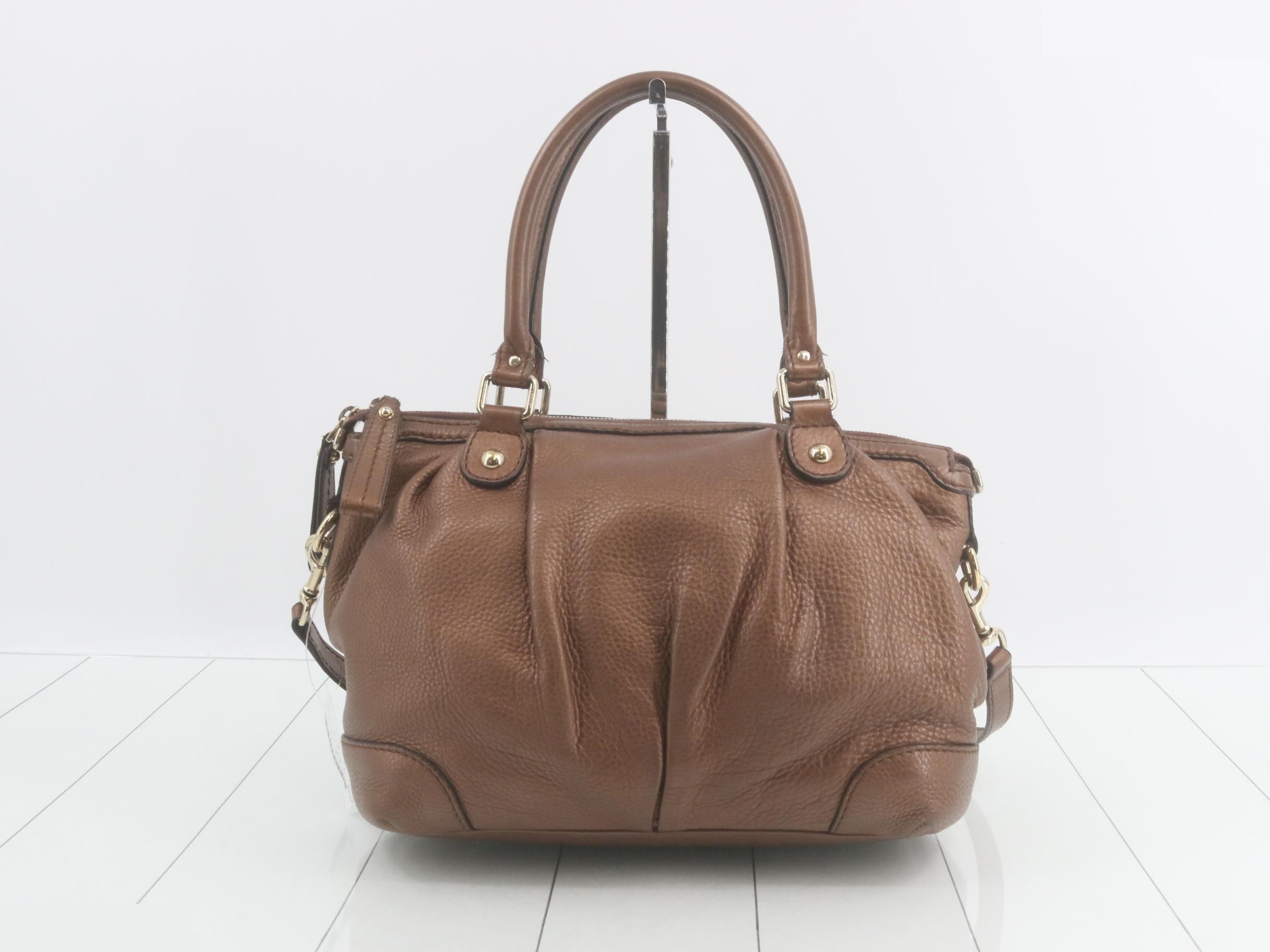 Sukey 247902 Leather 2-Way Handbag, Brown — view 2