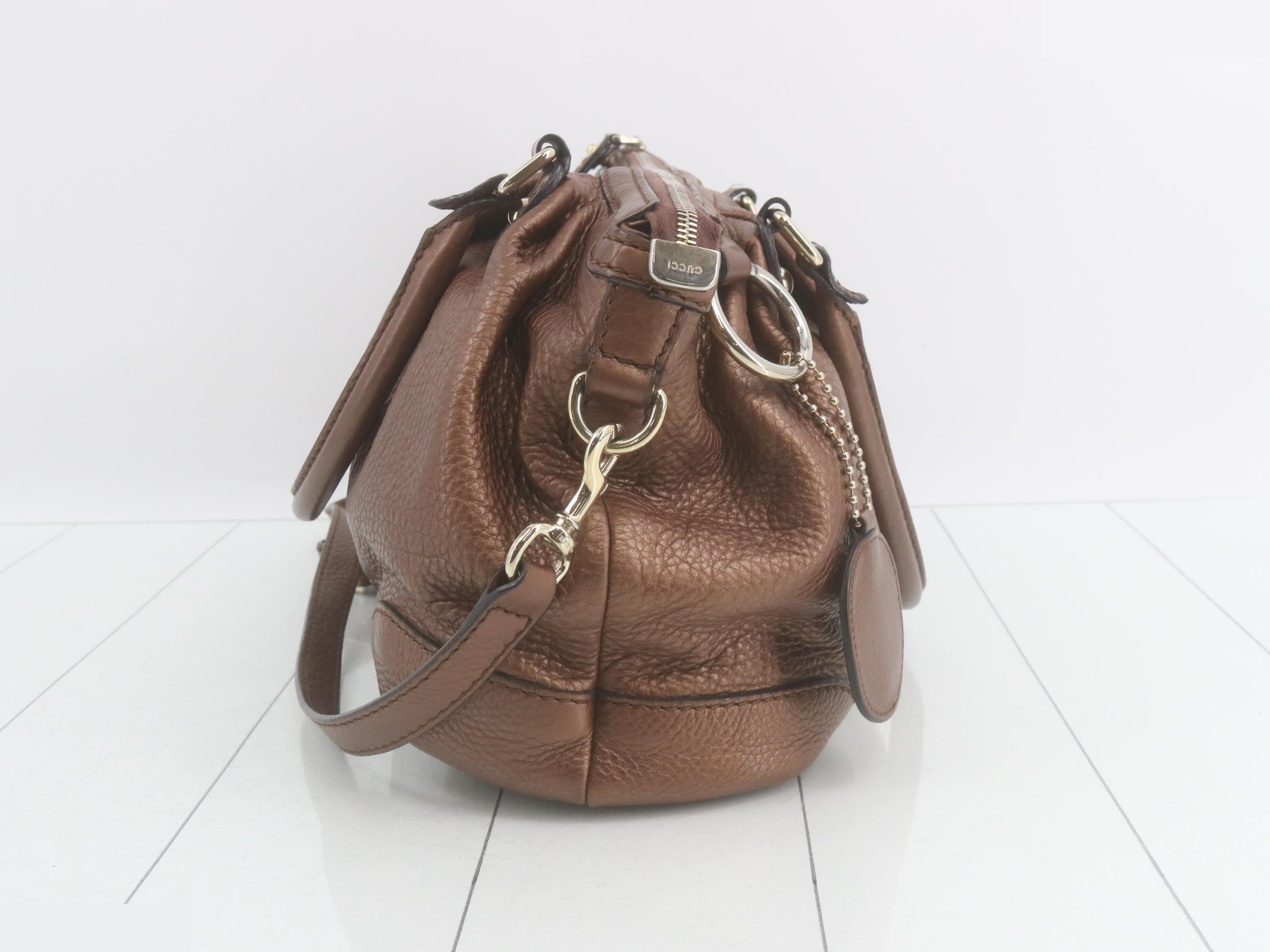 Sukey 247902 Leather 2-Way Handbag, Brown — view 4