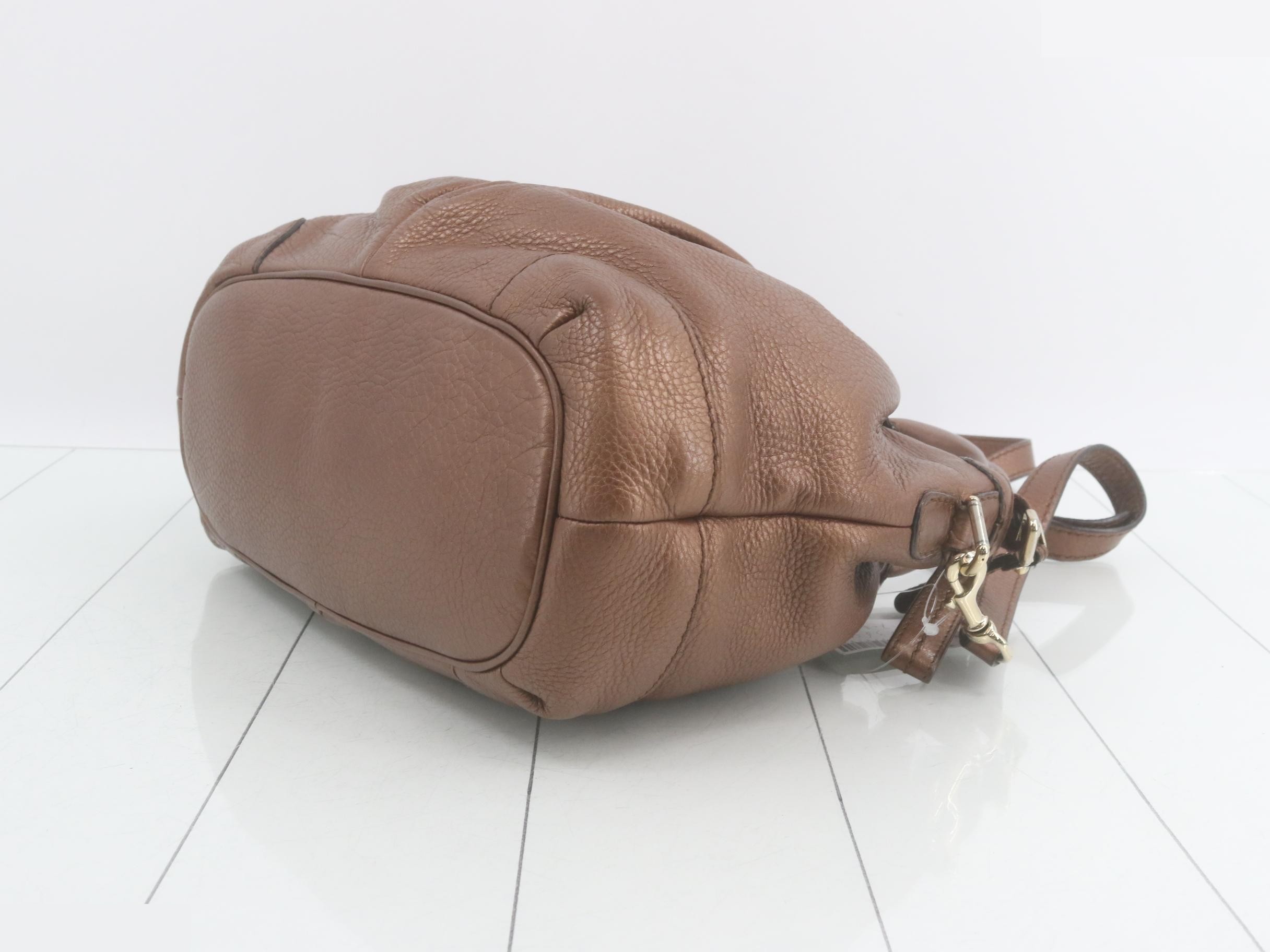 Sukey 247902 Leather 2-Way Handbag, Brown — view 6