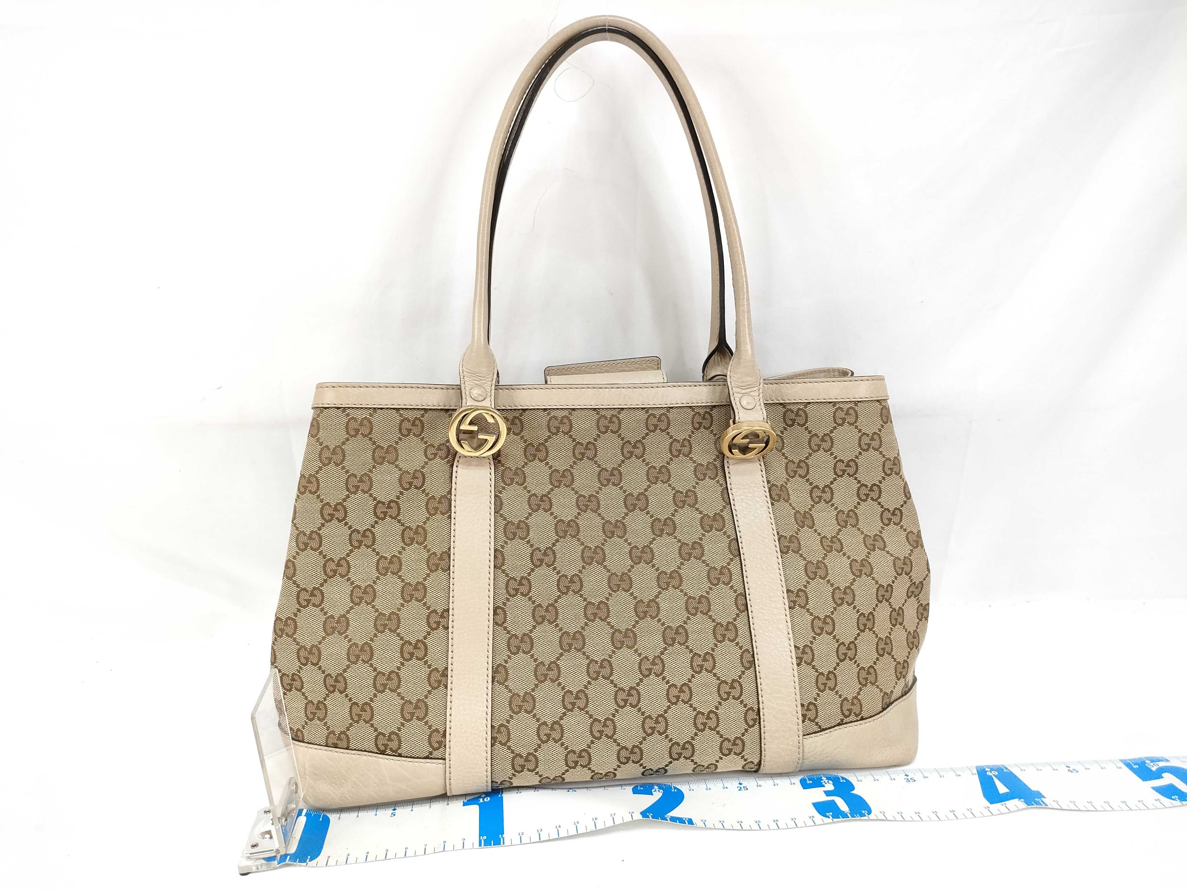 GG Canvas Gucci Miss GG Leather Tote Bag Black 353122 Handbag — view 2