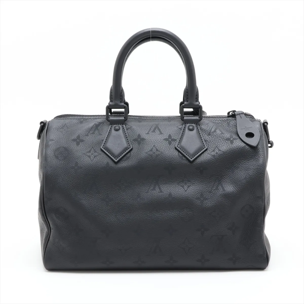[Individually packaged] Louis Vuitton Monogram Speedy P9 Bandoulière 30 M13904 Black with initials. RFID responsive. — view 2