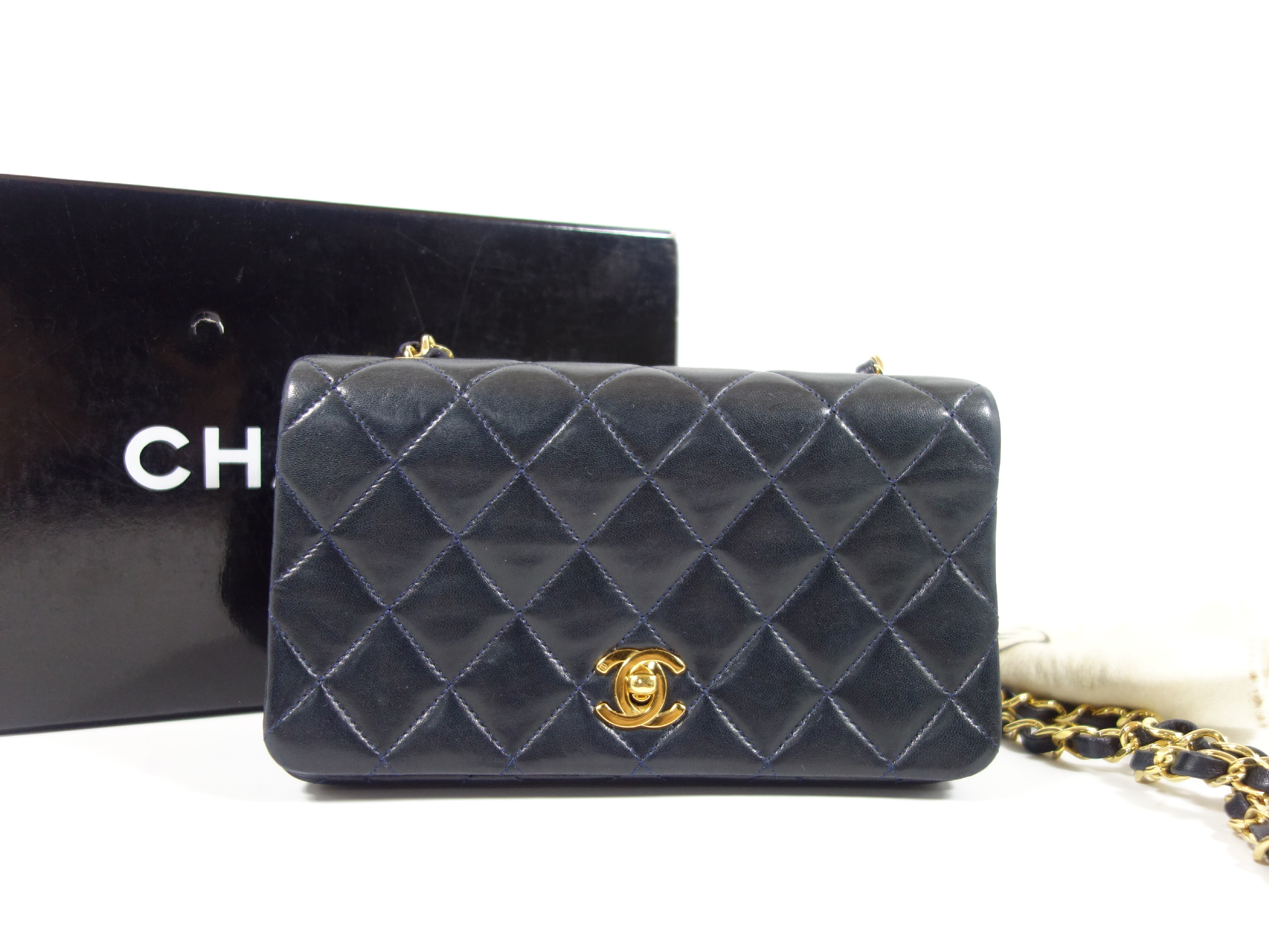 Lambskin Navy Shoulder Bag