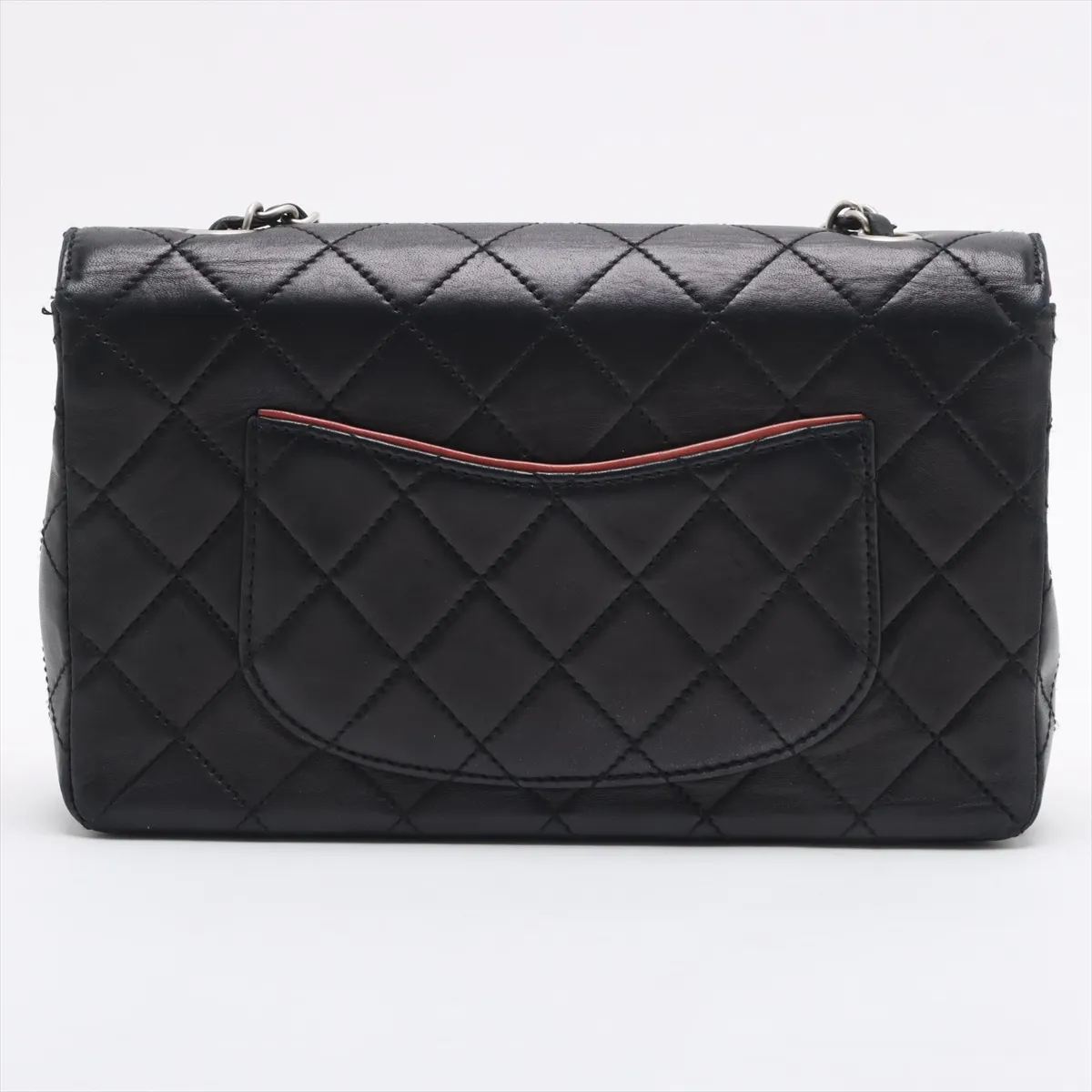 Matelasse Lambskin Single Flap Single Chain Bag Black x Pink Silver Hardware 6321608 6th Series — view 2
