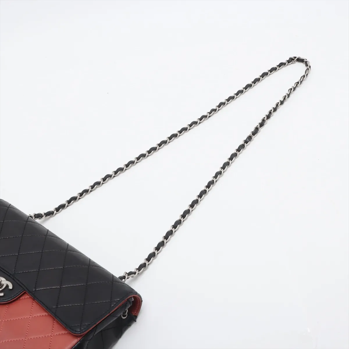 Matelasse Lambskin Single Flap Single Chain Bag Black x Pink Silver Hardware 6321608 6th Series — view 5