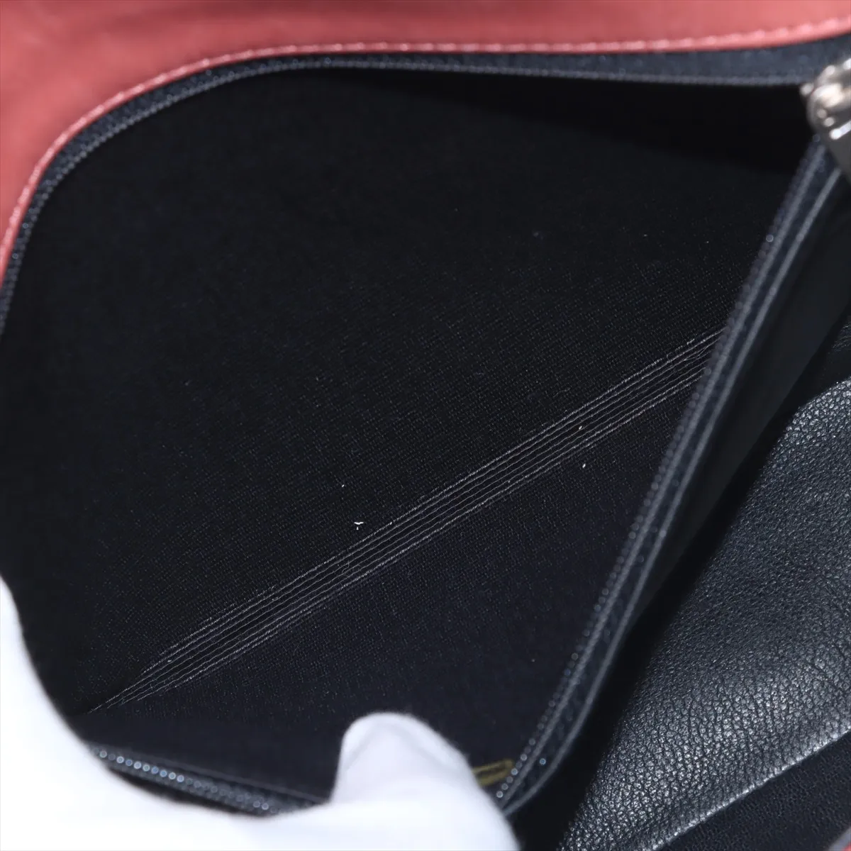 Matelasse Lambskin Single Flap Single Chain Bag Black x Pink Silver Hardware 6321608 6th Series — view 7