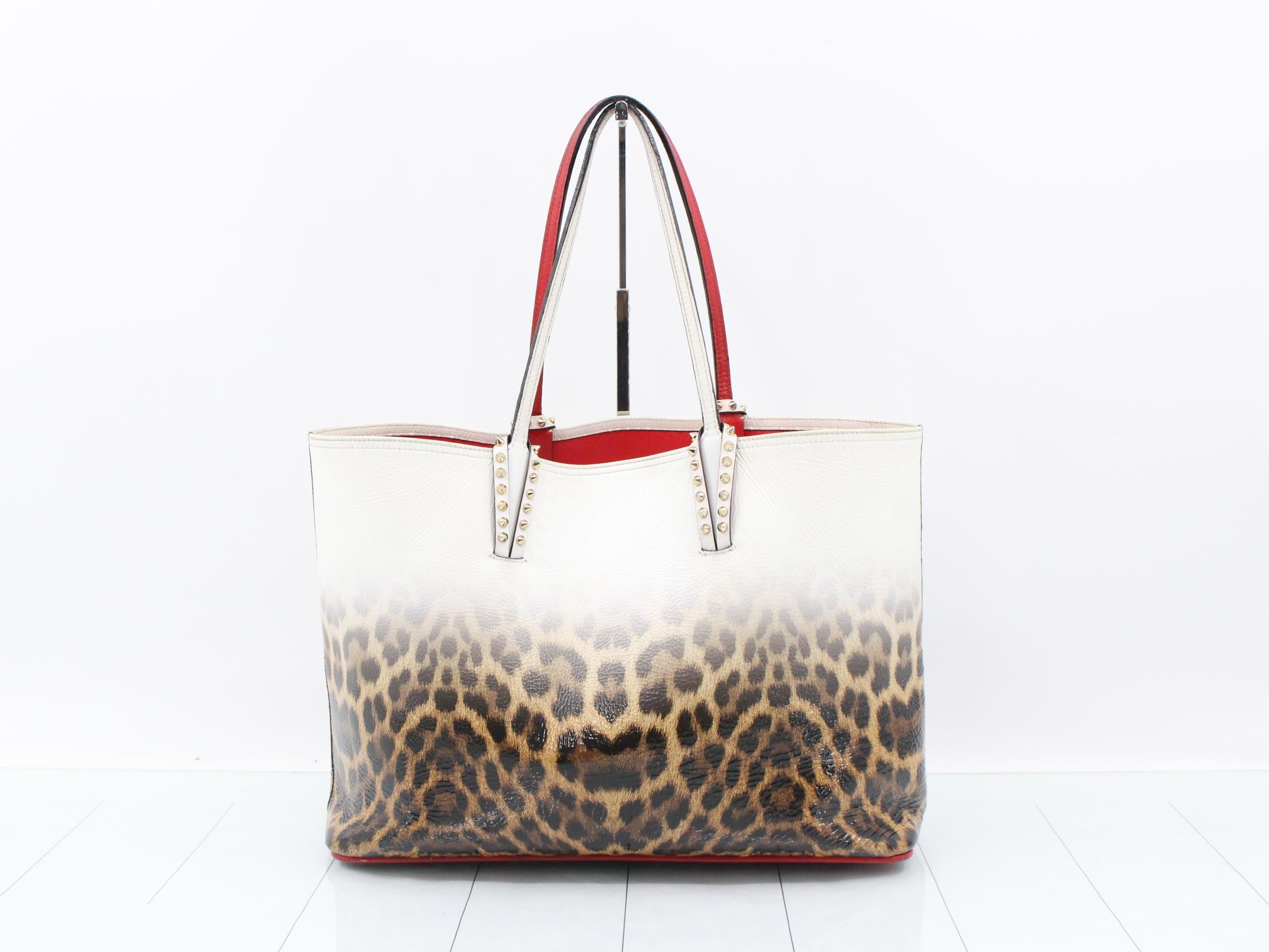 Kabata leopard spike stud tote bag — view 2
