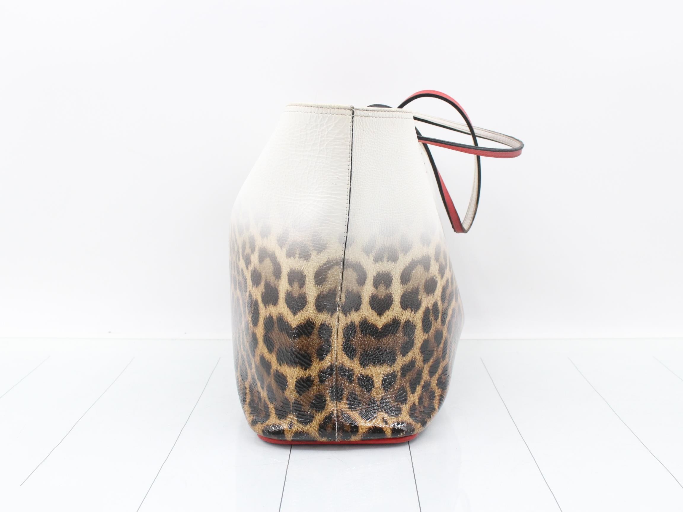Kabata leopard spike stud tote bag — view 3