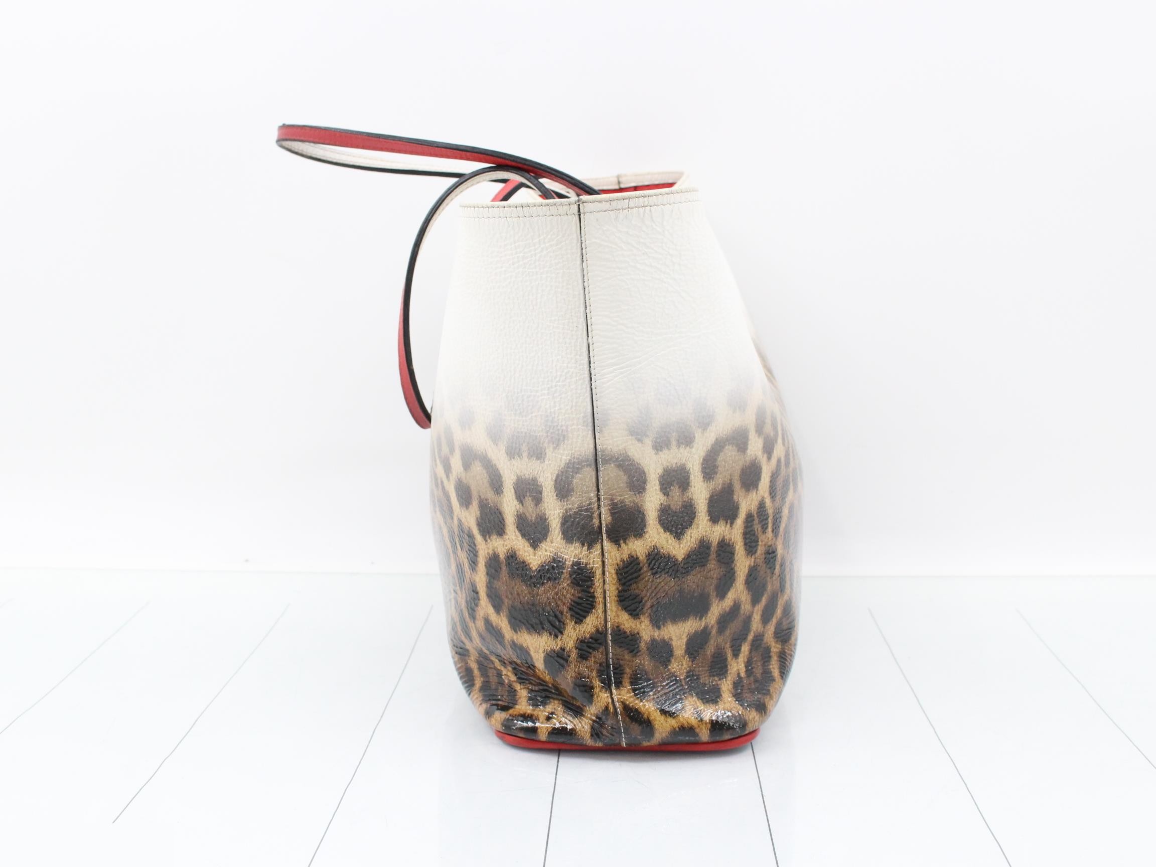 Kabata leopard spike stud tote bag — view 4