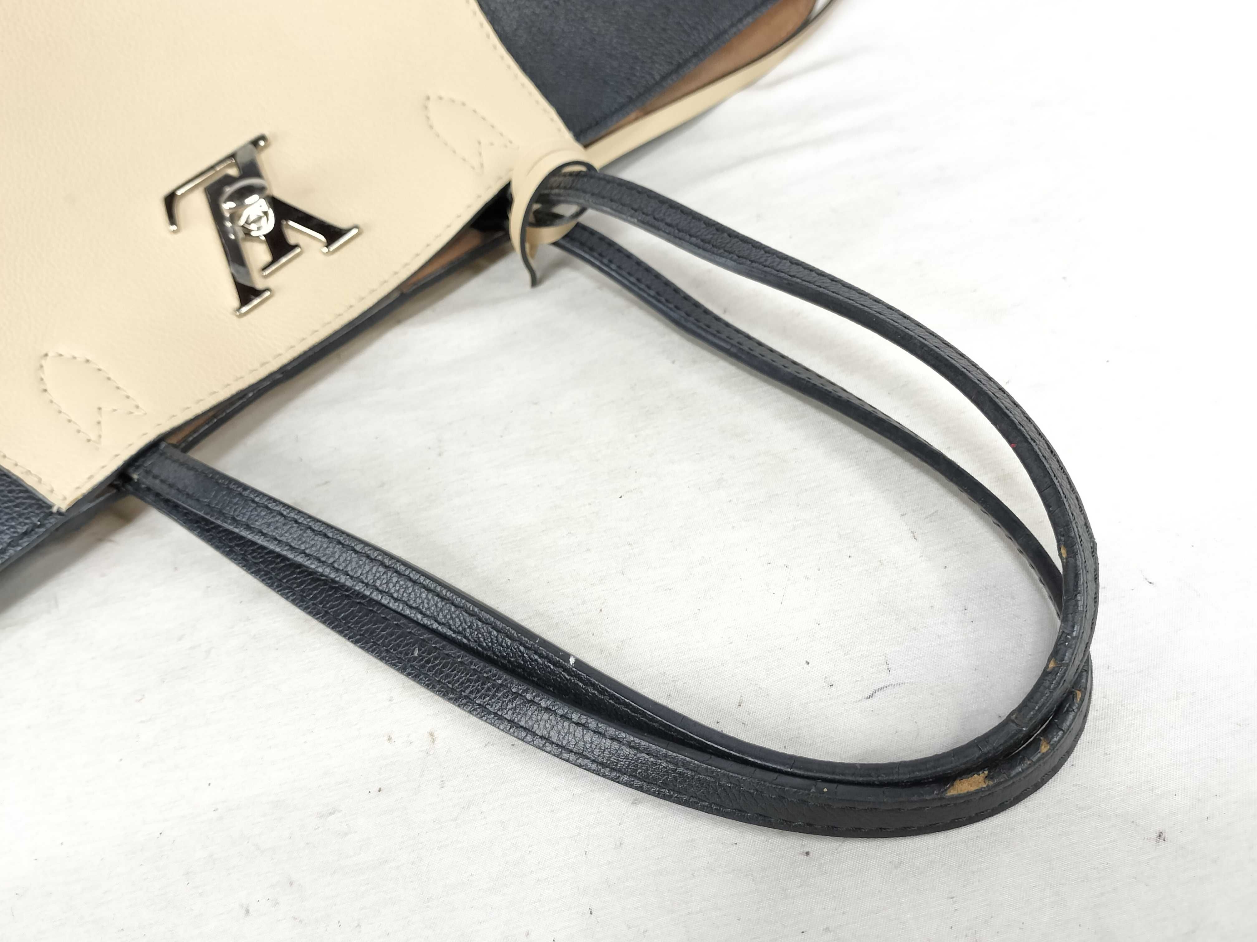 LV Logo Lockme Cabas M42289 FL3106 Beige x Black Tote Bag — view 3