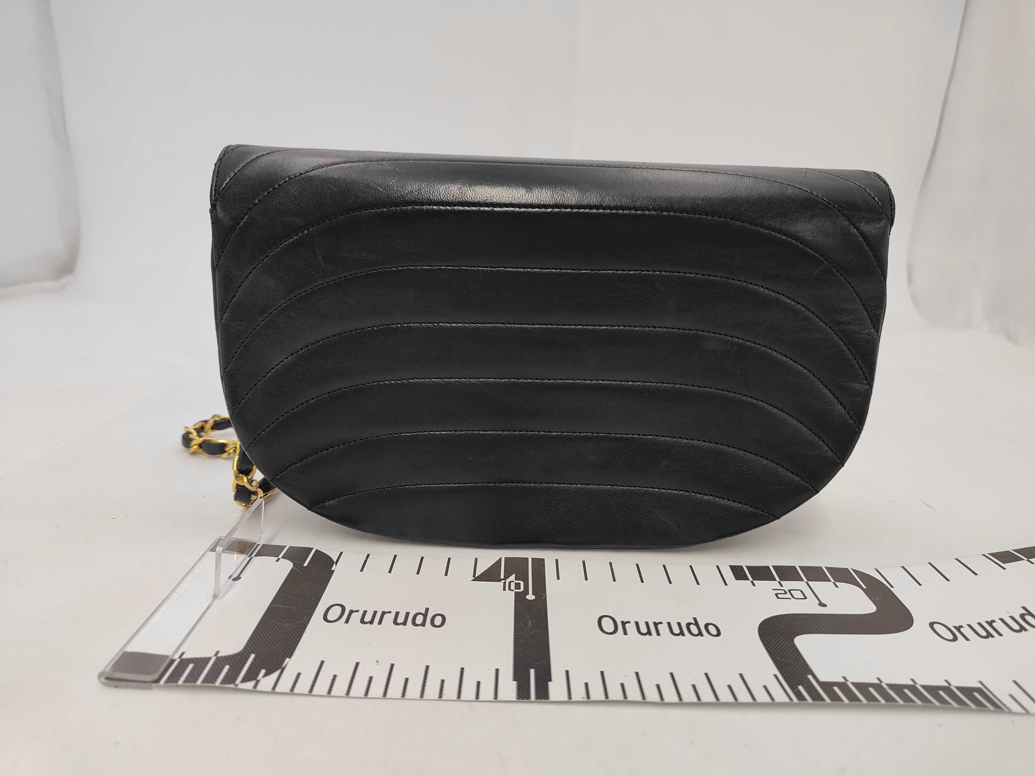 Half Moon Chain Shoulder Lambskin Shoulder Bag — view 2