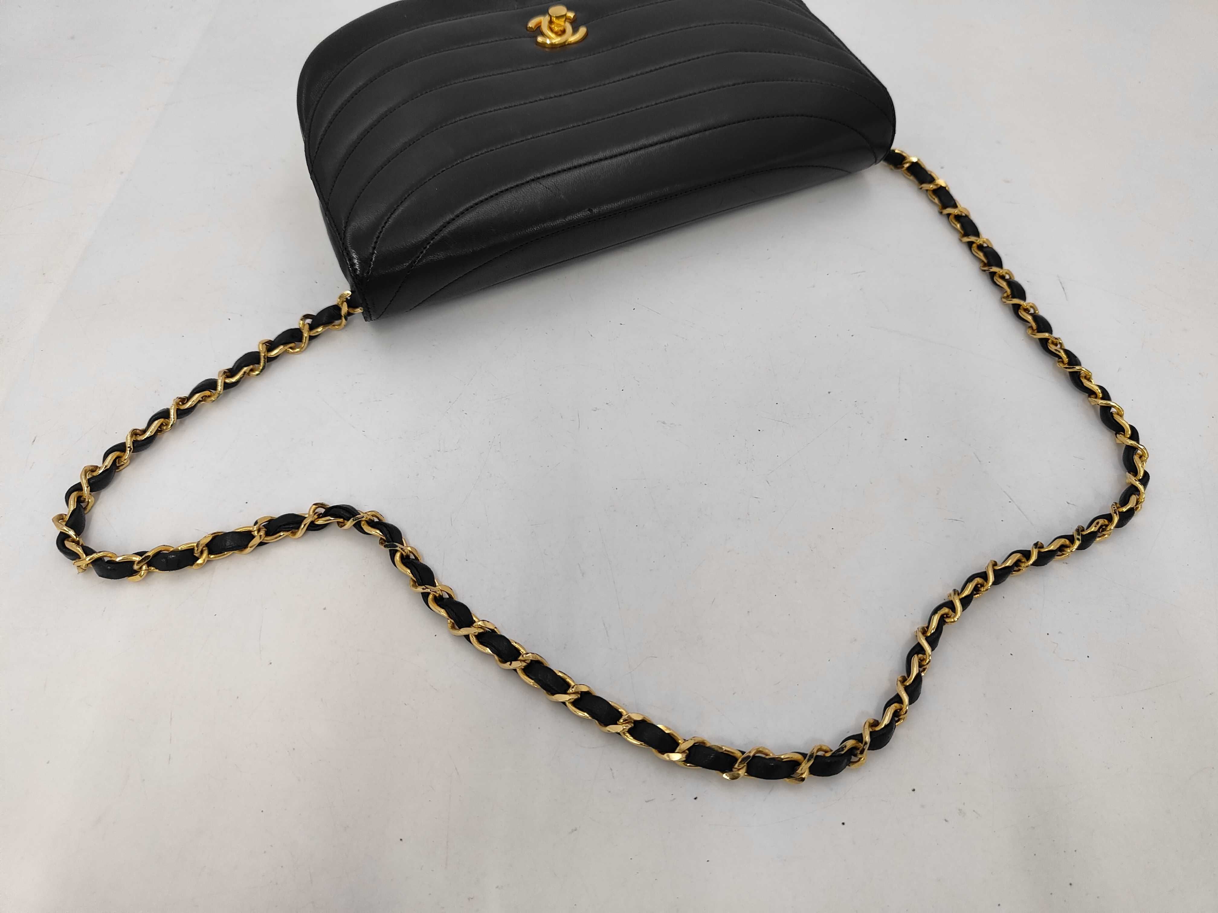 Half Moon Chain Shoulder Lambskin Shoulder Bag — view 3