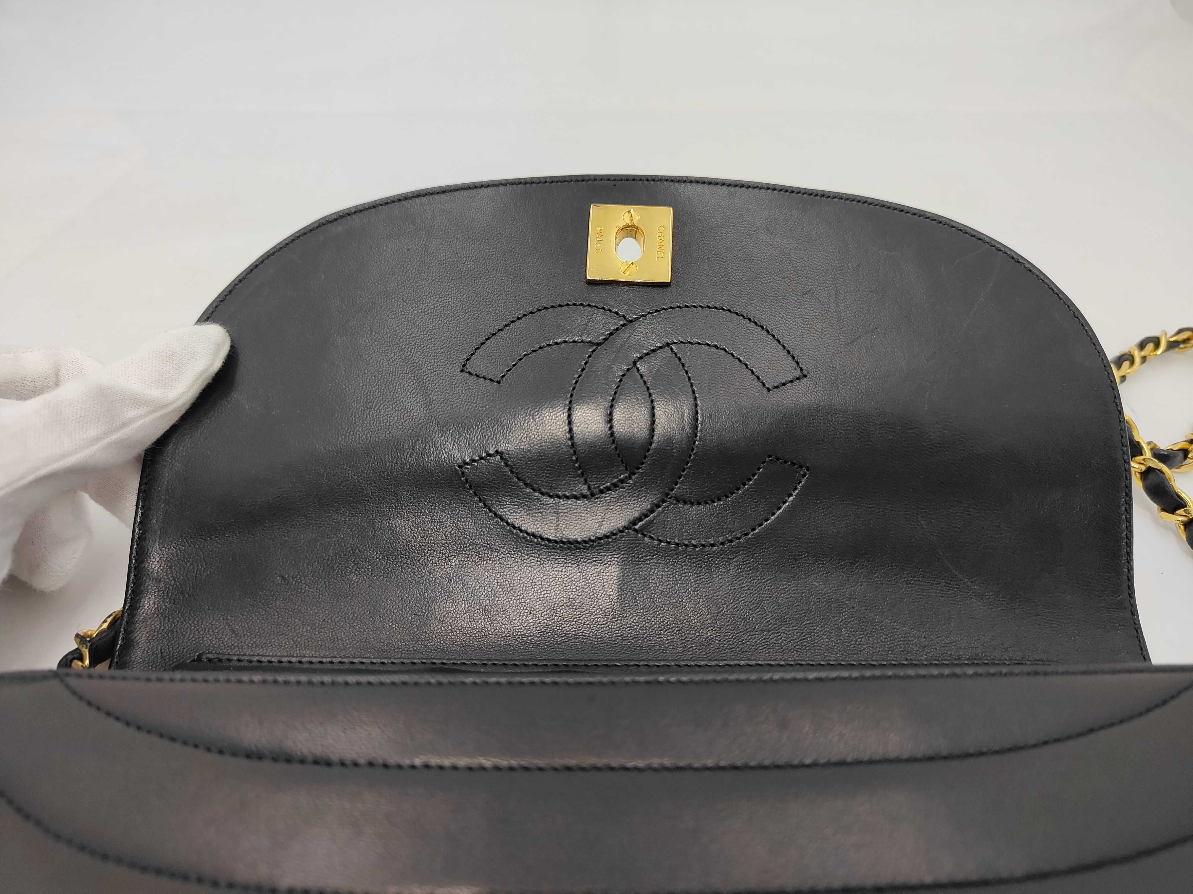 Half Moon Chain Shoulder Lambskin Shoulder Bag — view 7