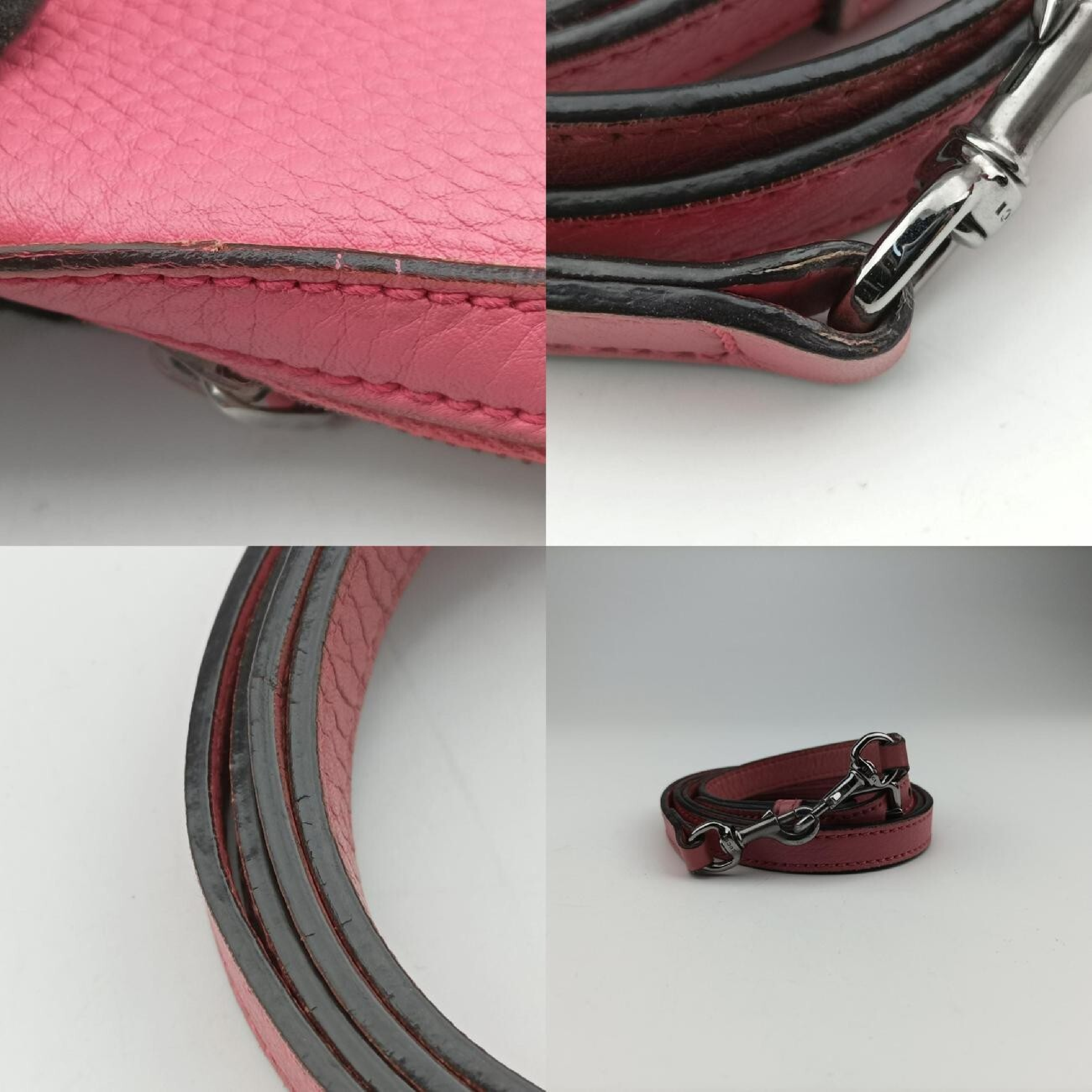 Microguccissima Dome Pink Leather Shoulder Bag 341504 A019202389 — view 11