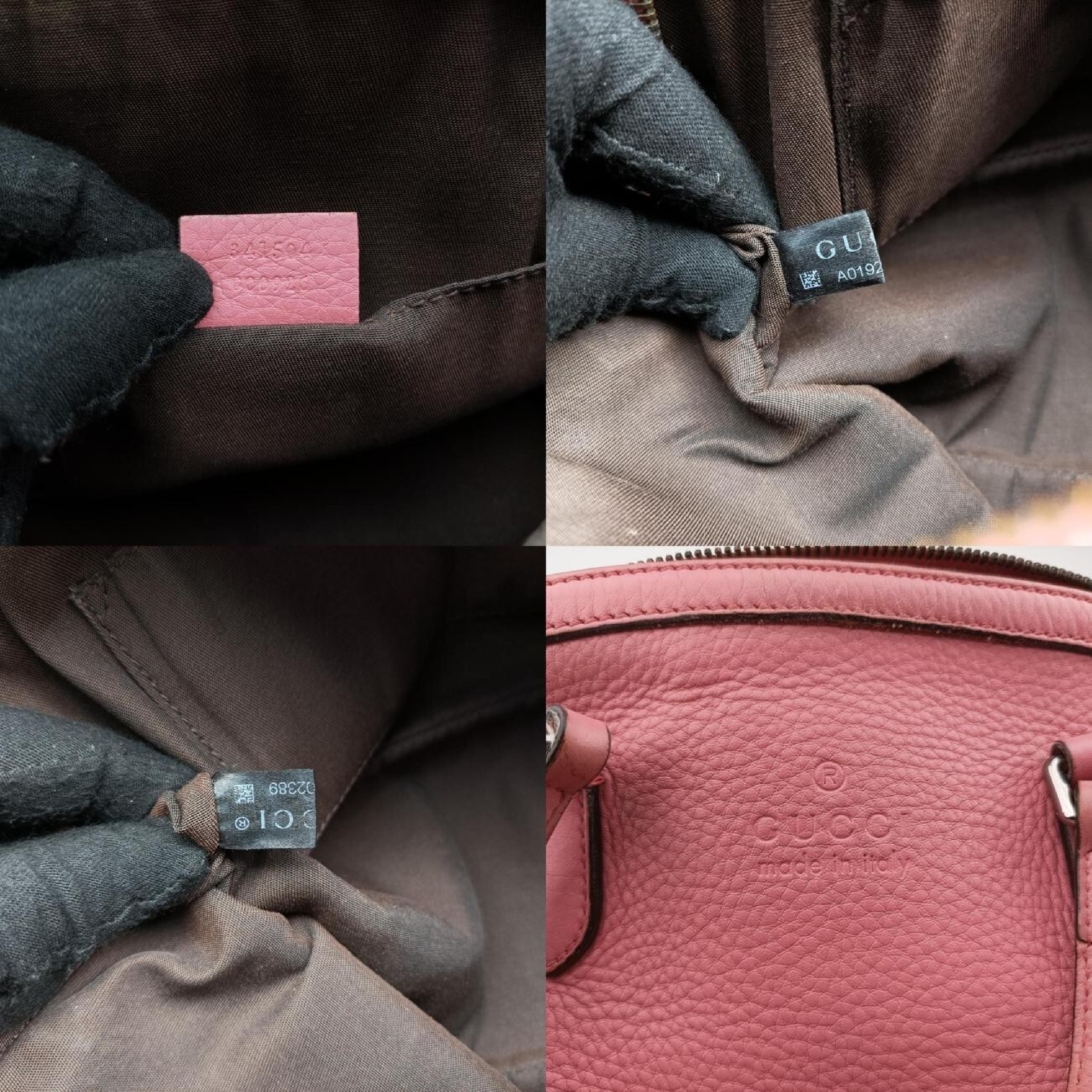 Microguccissima Dome Pink Leather Shoulder Bag 341504 A019202389 — view 8