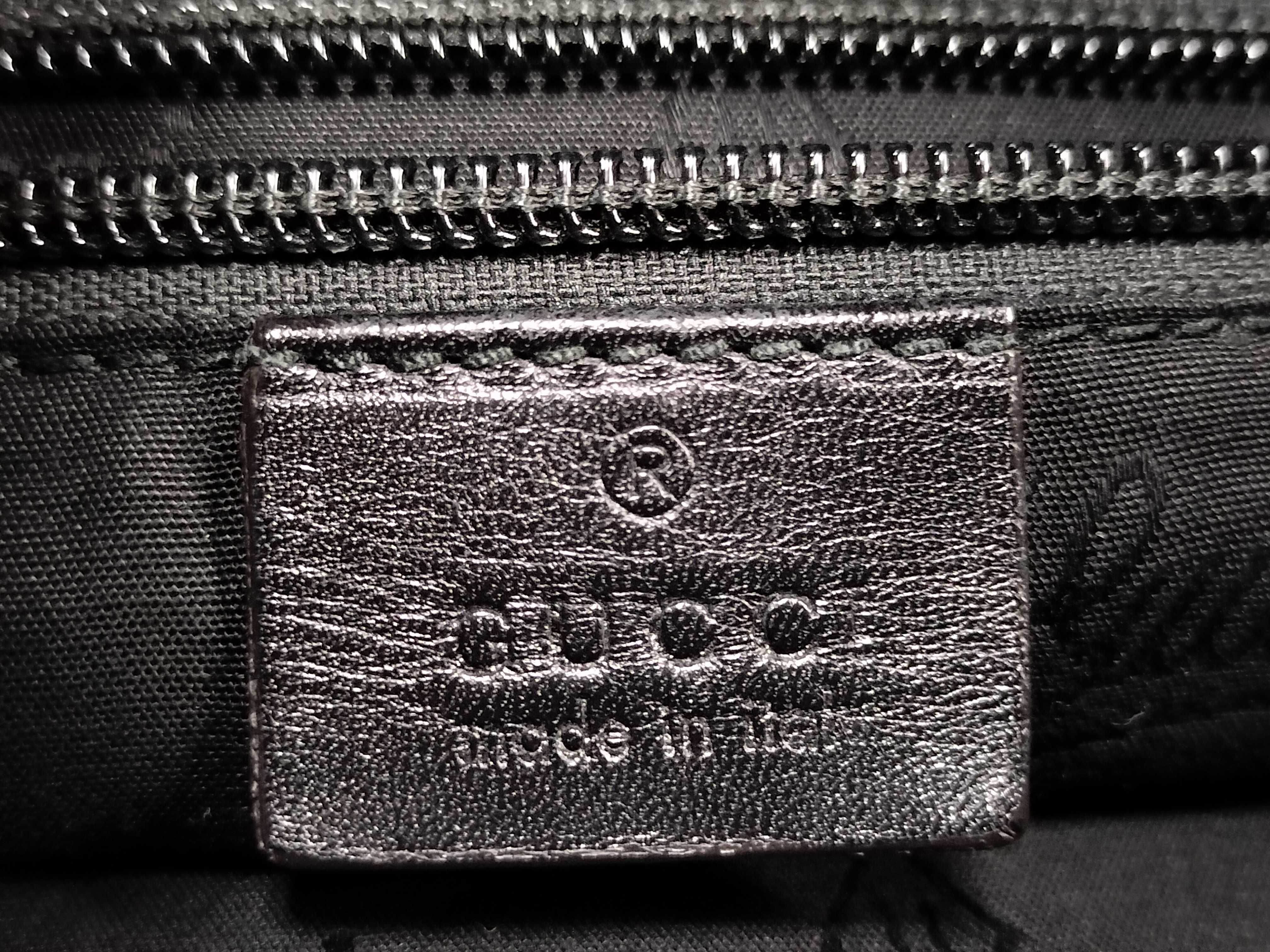 GG Imprime PVC x Leather Shoulder Bag, Black, 201446 (Shoulder Bag) — view 12