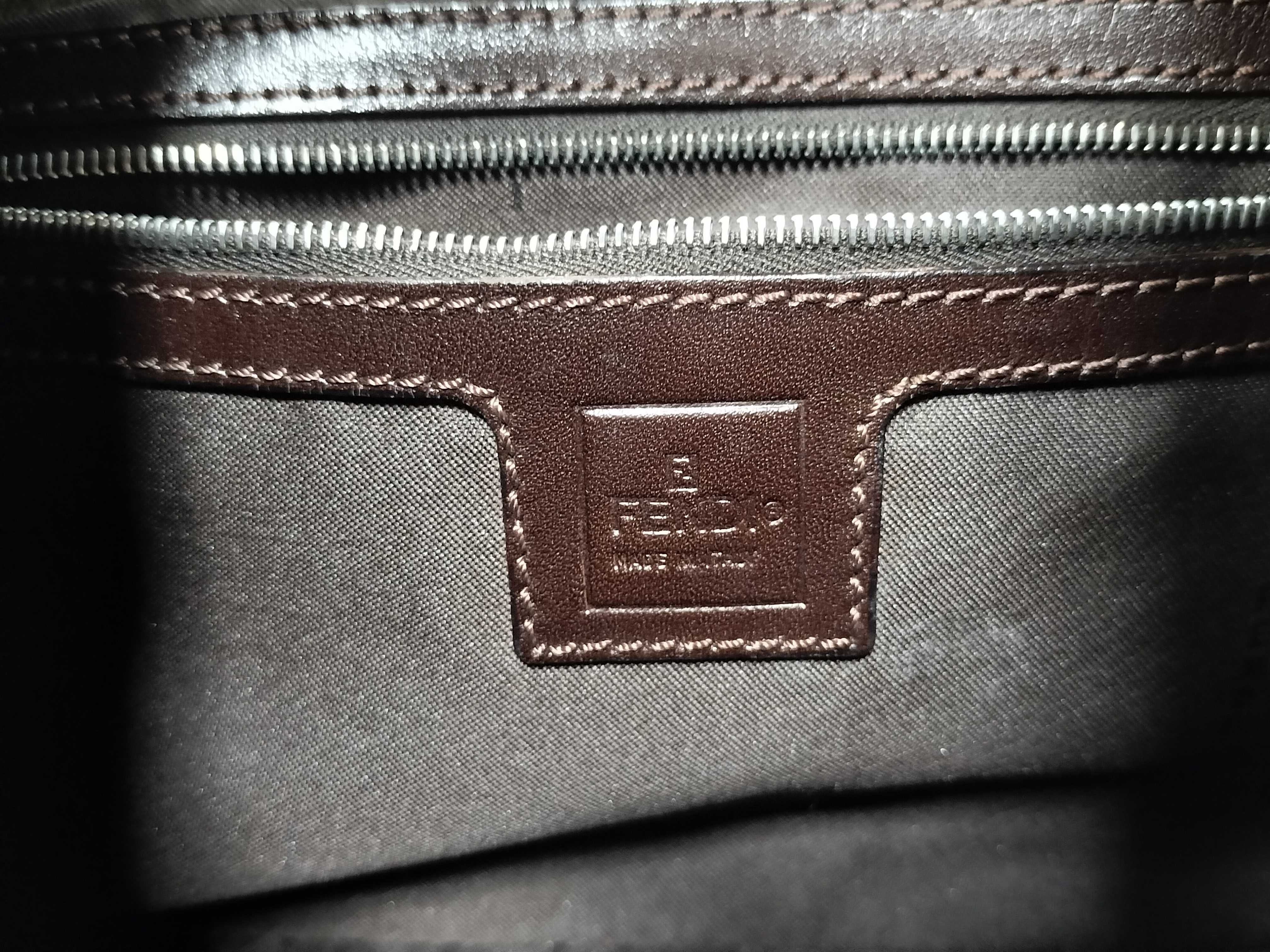 Zucca pattern Fendi Zucca one-shoulder bag Mamma Bucket brown shoulder bag — view 11