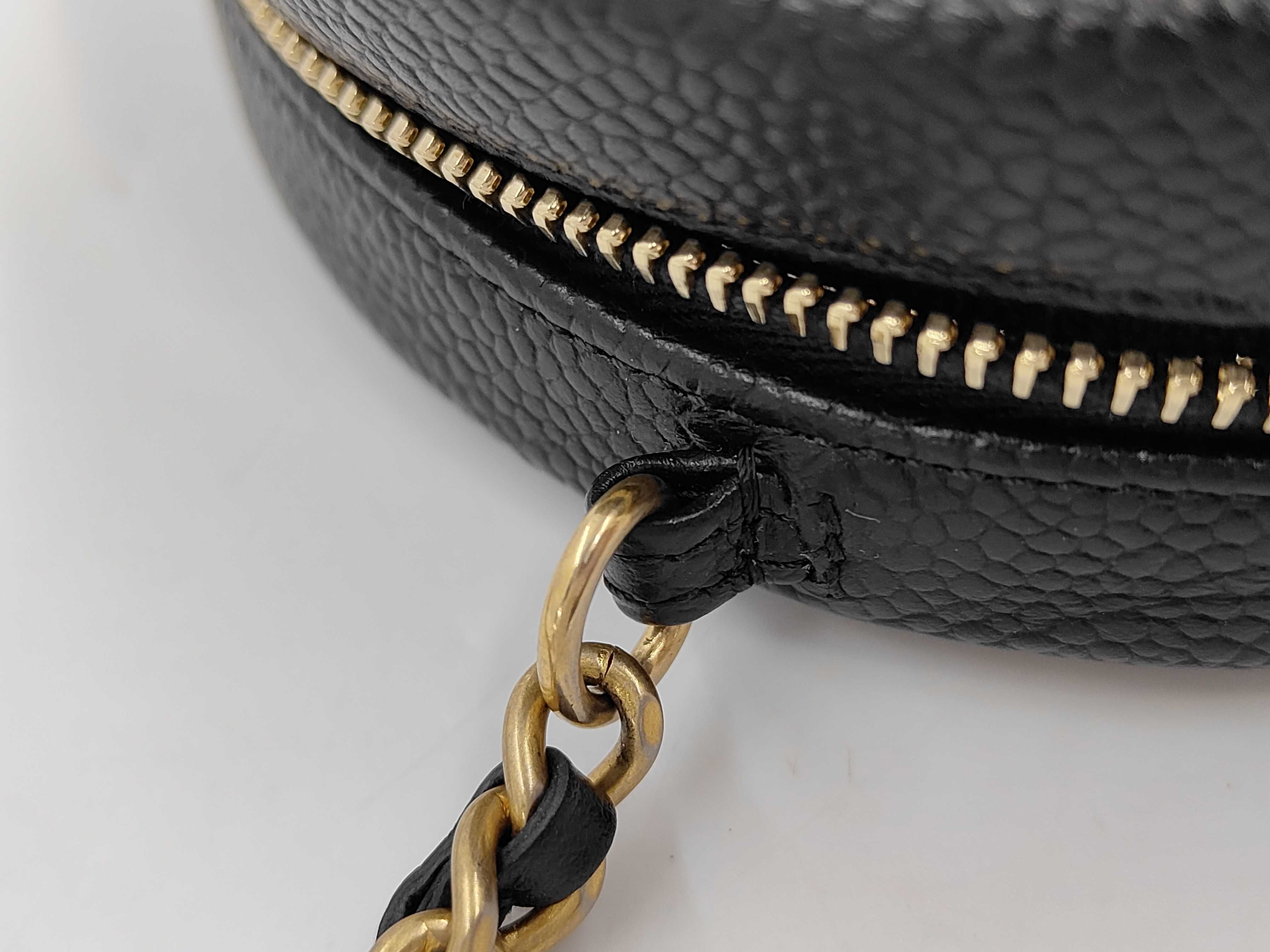 CC Filigree Caviar Skin Round Chain Shoulder Bag — view 7