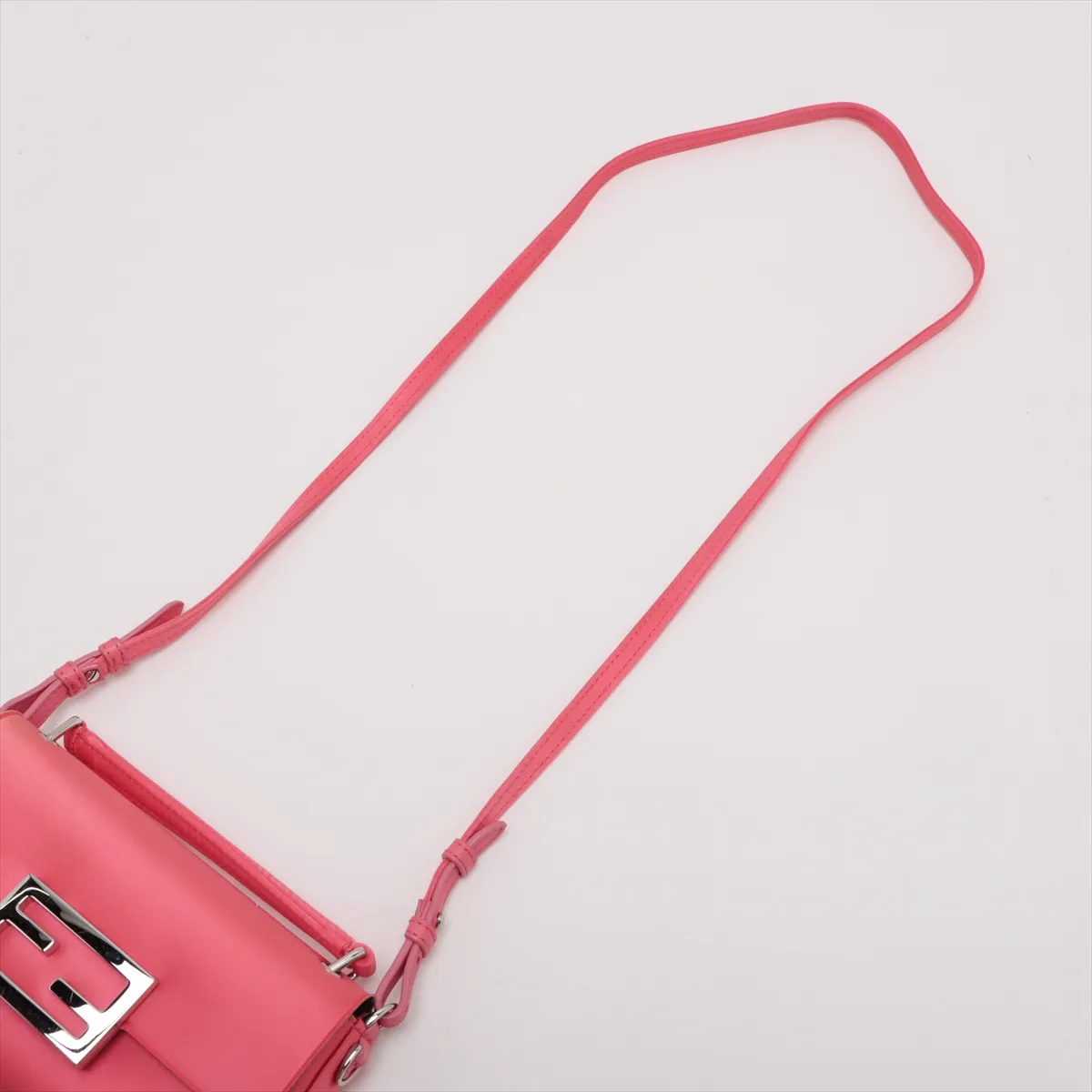 Bucket Satin x Leather 2WAY Handbag Pink 7AS142 — view 5