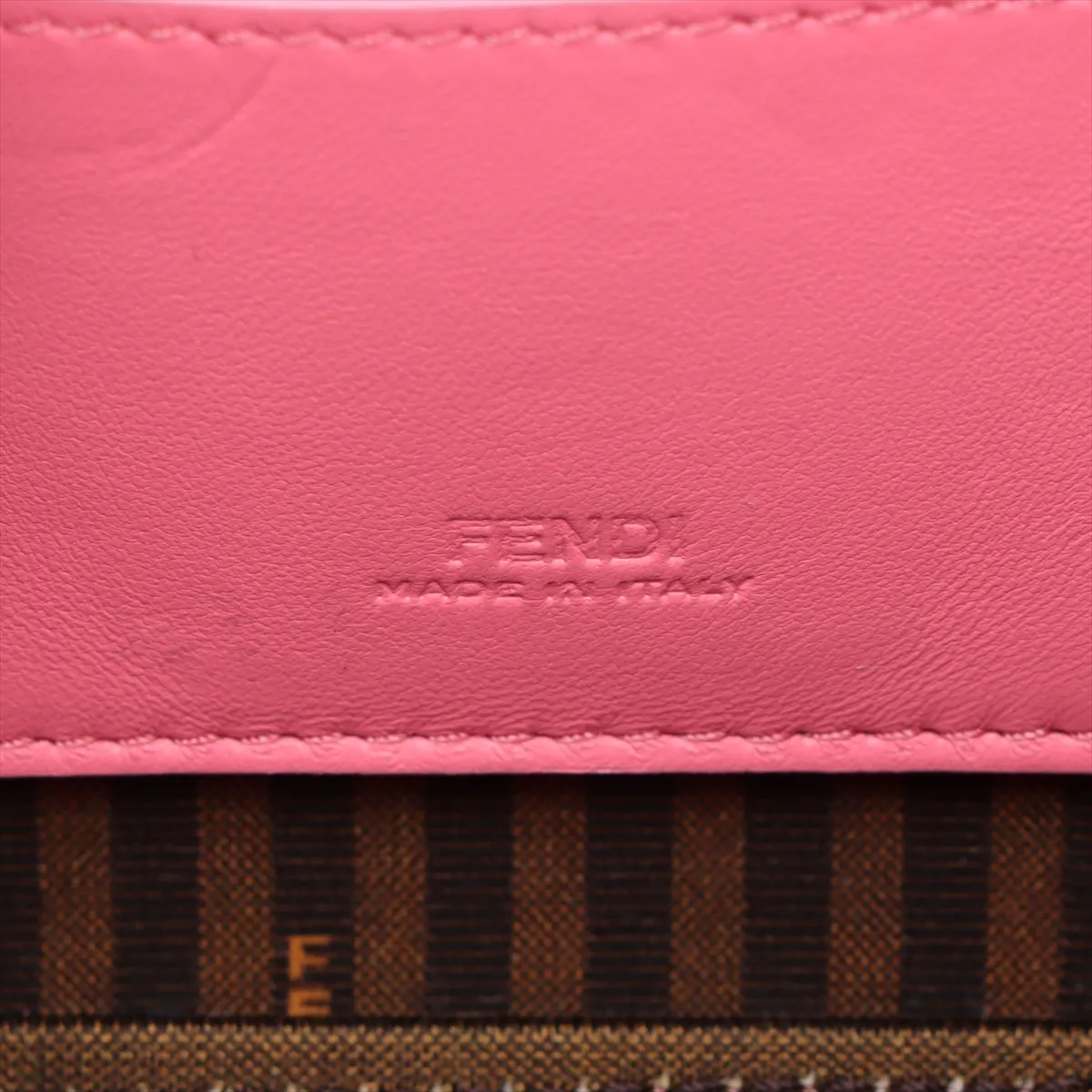 Bucket Satin x Leather 2WAY Handbag Pink 7AS142 — view 8