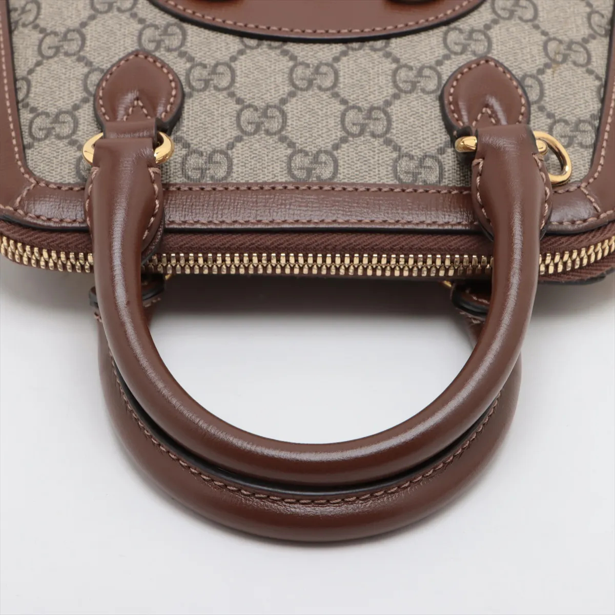 Horsebit 1955 GG Supreme PVC x Leather 2-Way Handbag Brown 640716 — view 5