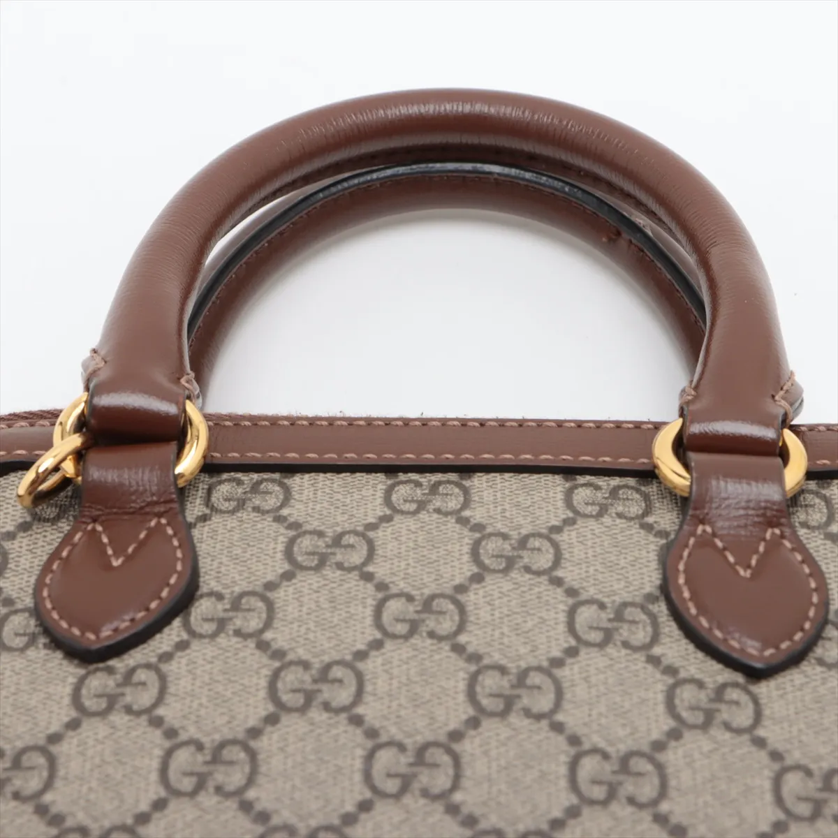 Horsebit 1955 GG Supreme PVC x Leather 2-Way Handbag Brown 640716 — view 6
