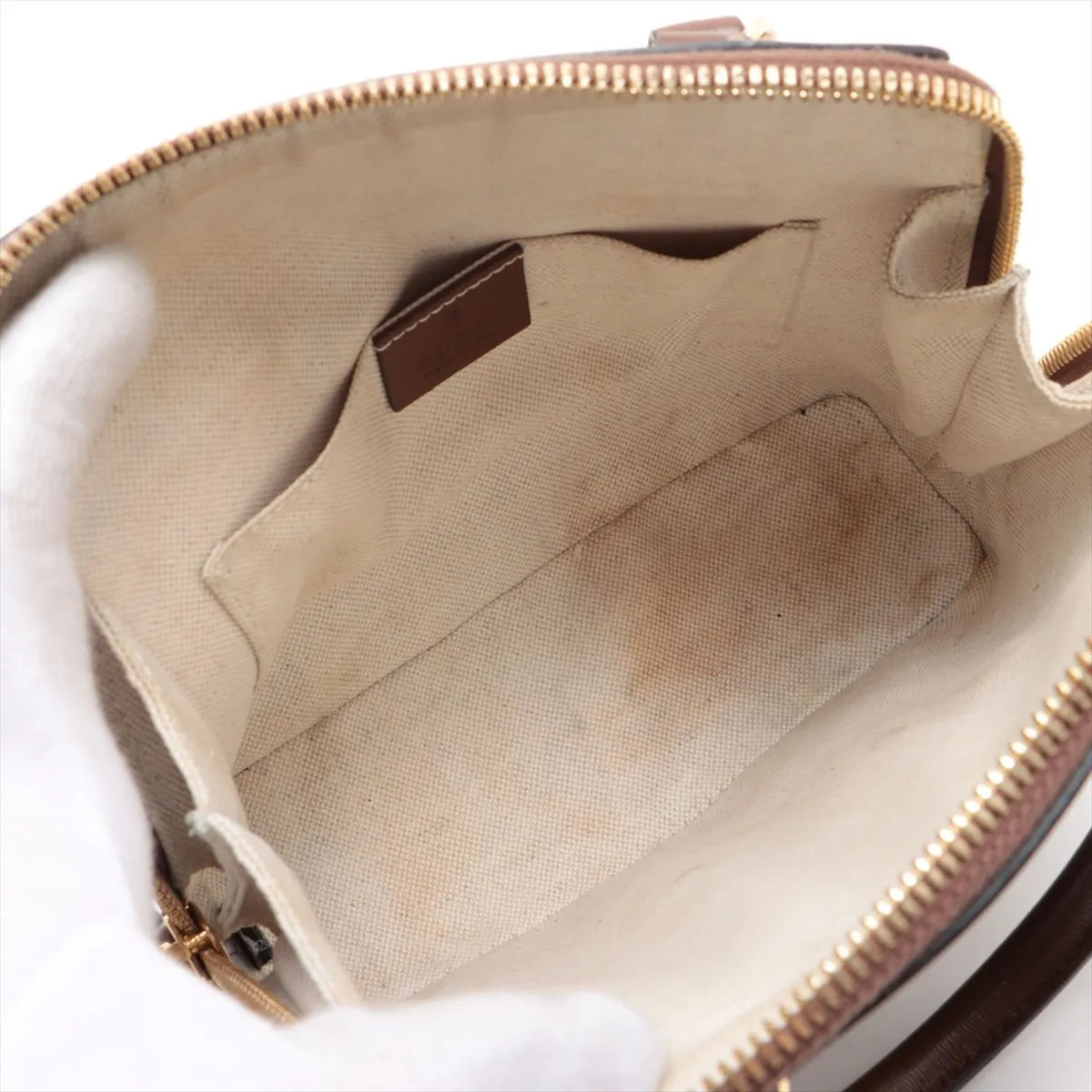 Horsebit 1955 GG Supreme PVC x Leather 2-Way Handbag Brown 640716 — view 8