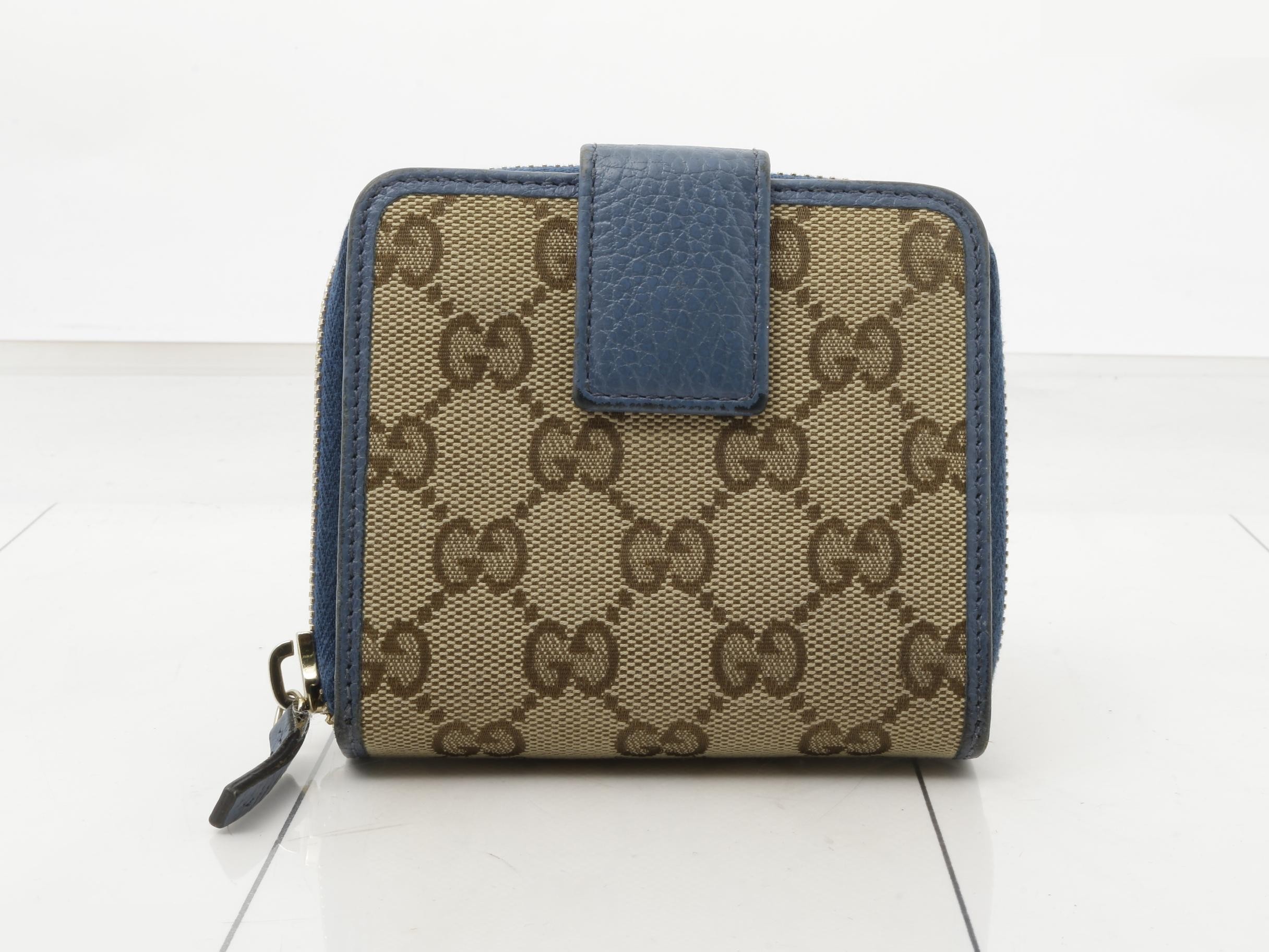 Canvas Bi-fold Wallet, Blue, 346056, 2184