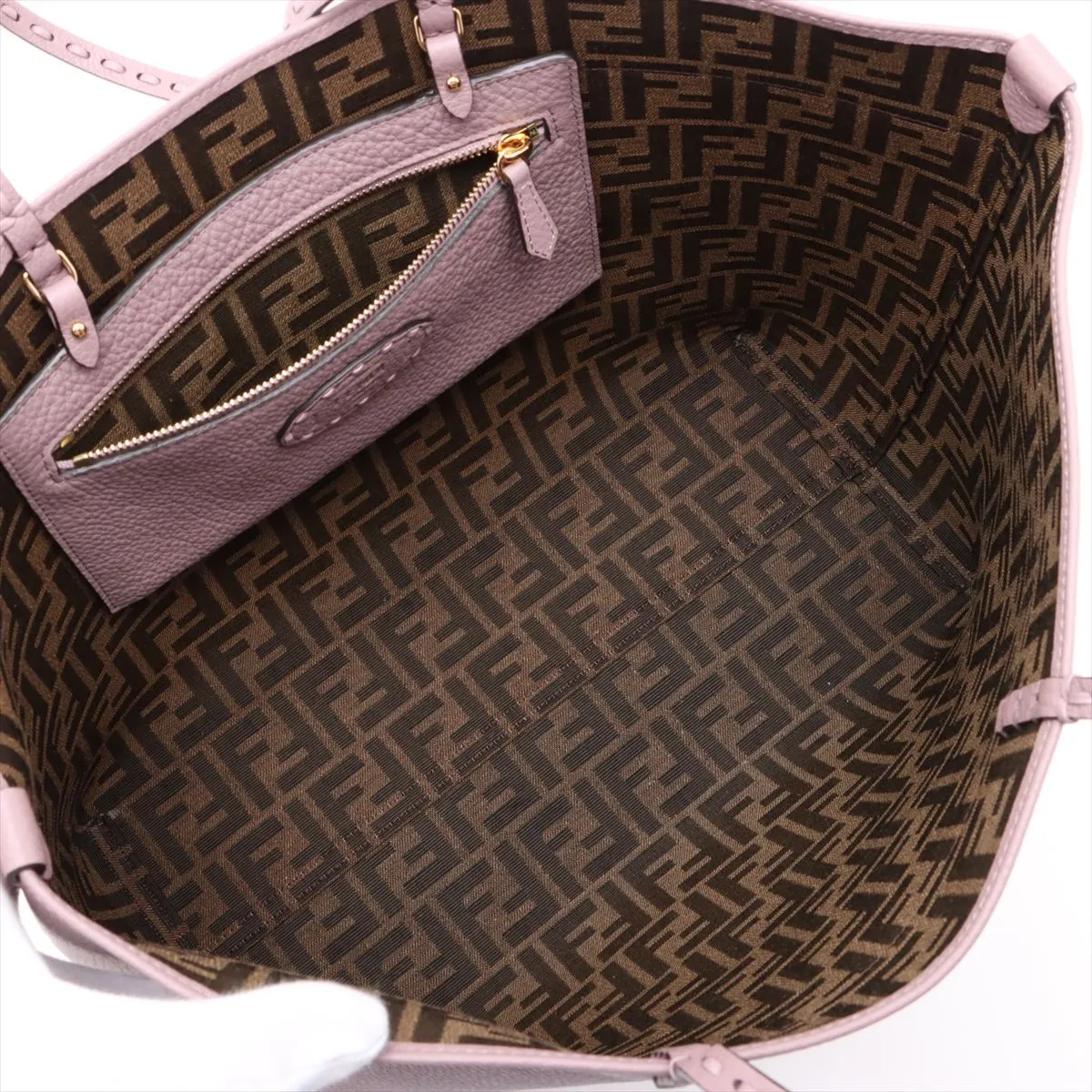 Selleria Roll Medium Leather Tote Bag Purple 8BH428 — view 7