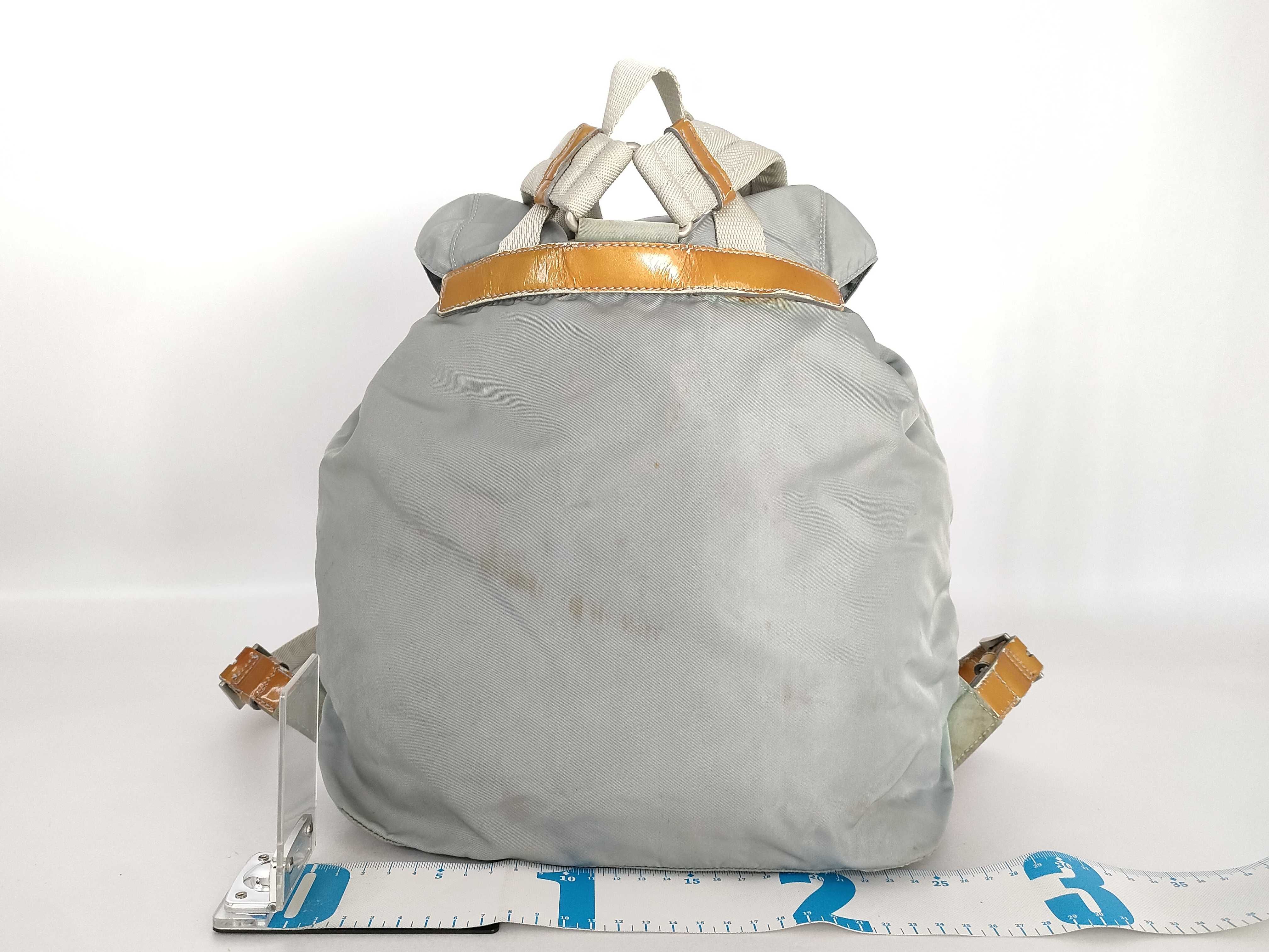 nylon backpack, blue nylon backpack. — view 2
