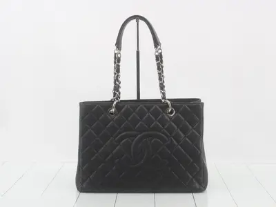 GST Caviar Skin Tote Bag, Black, Item No. 19