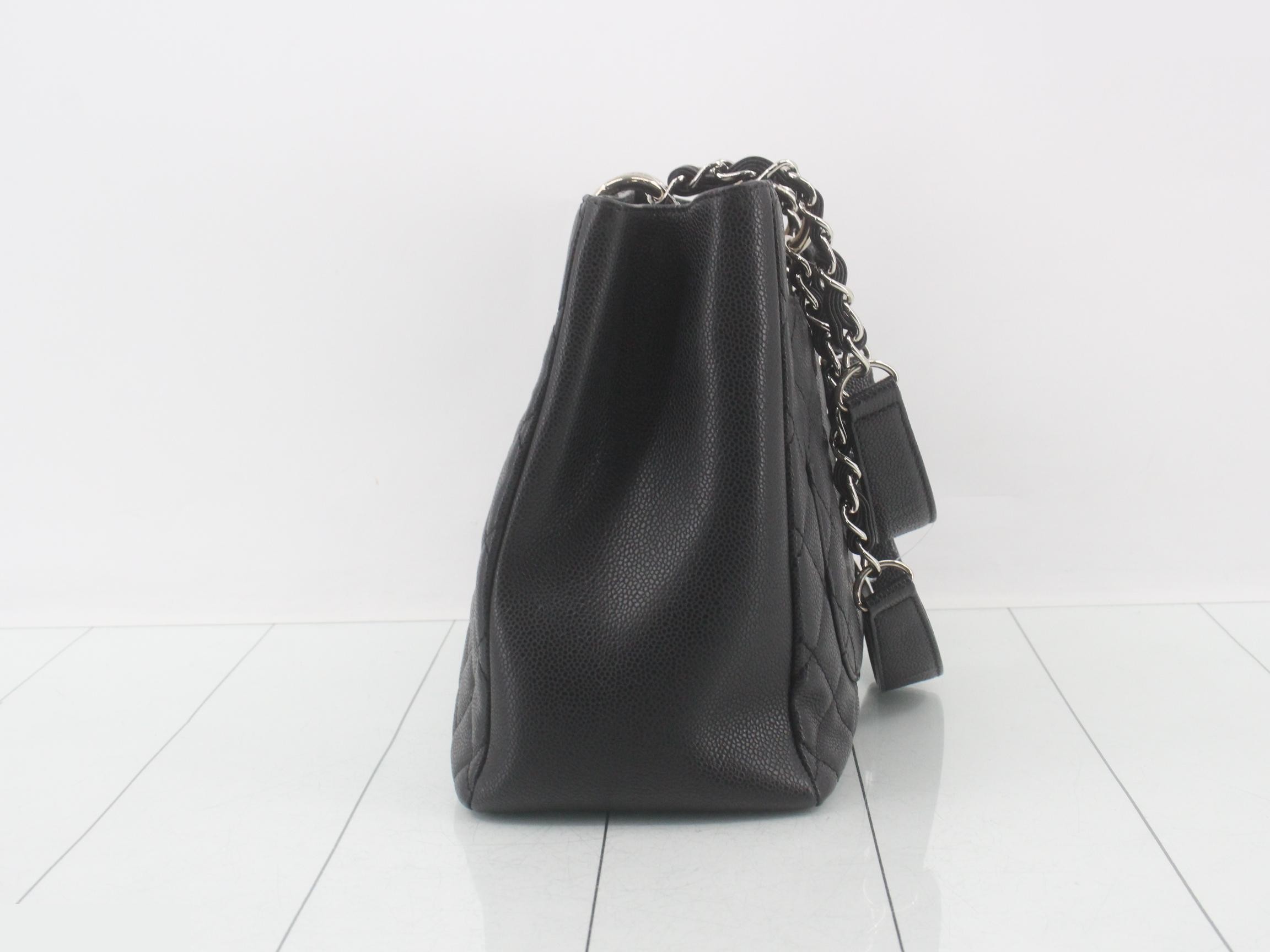 GST Caviar Skin Tote Bag, Black, Item No. 19 — view 3