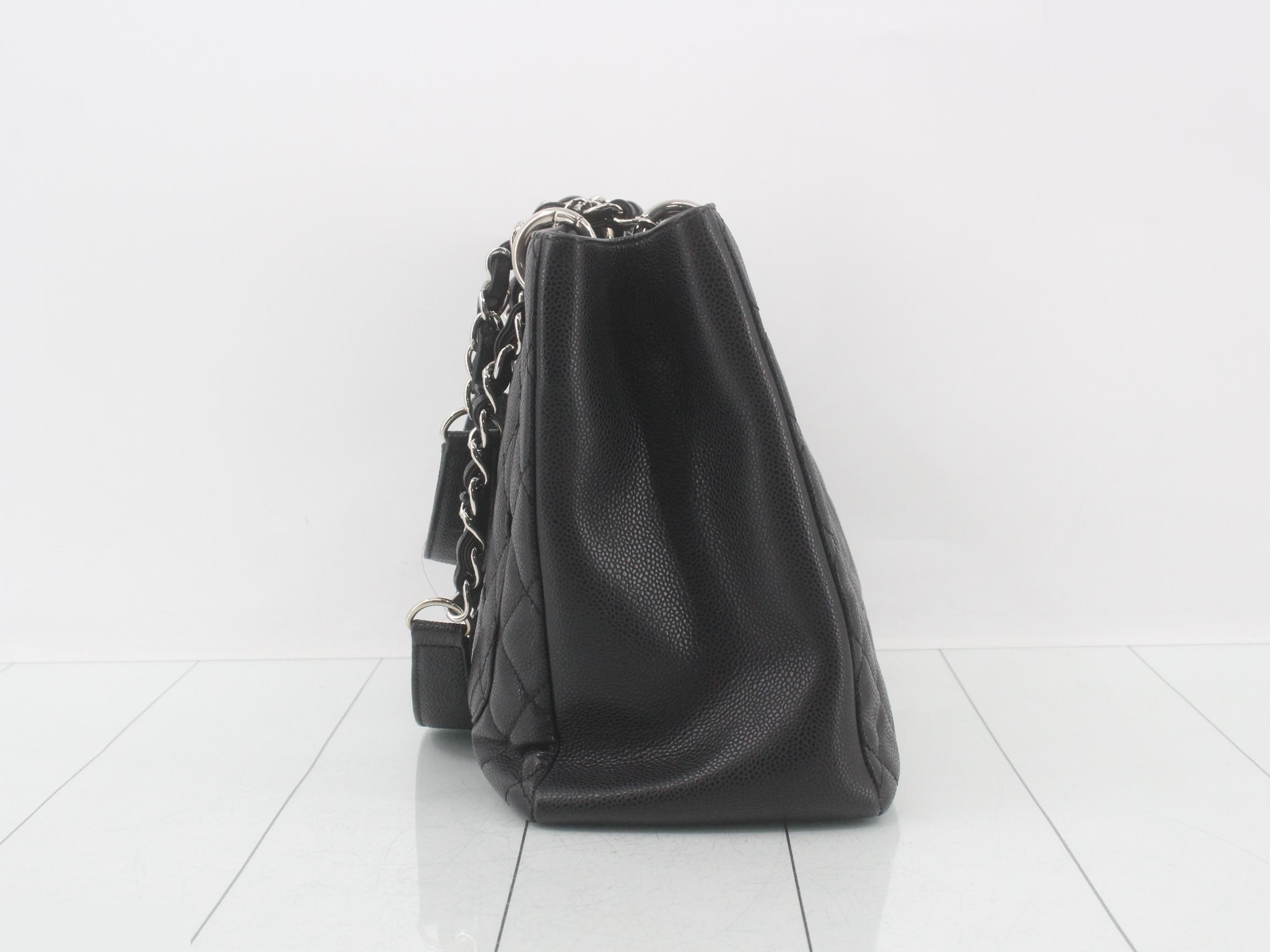GST Caviar Skin Tote Bag, Black, Item No. 19 — view 4