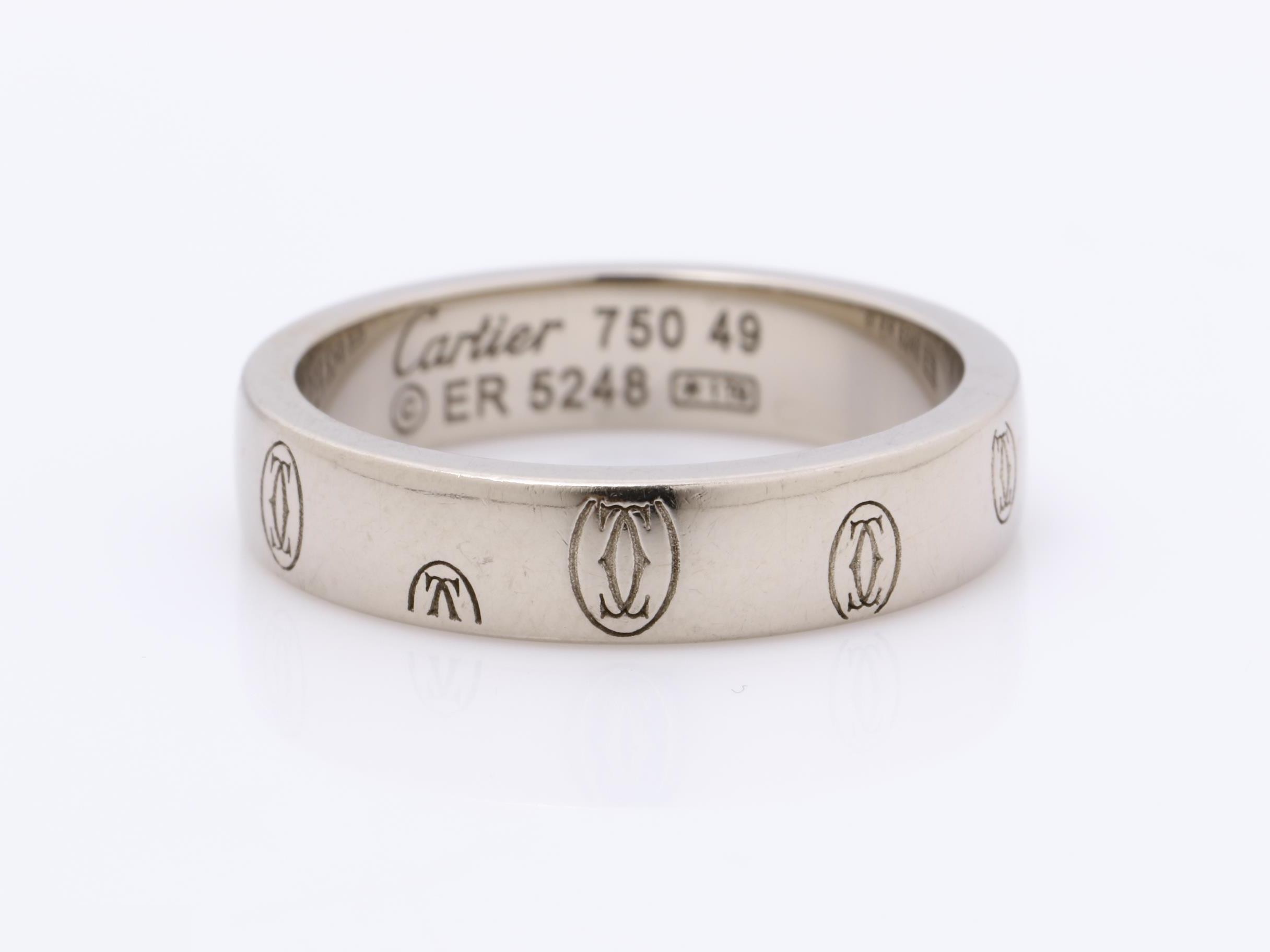Happy Birthday Ring, 750WG, Size #49, 5.1g